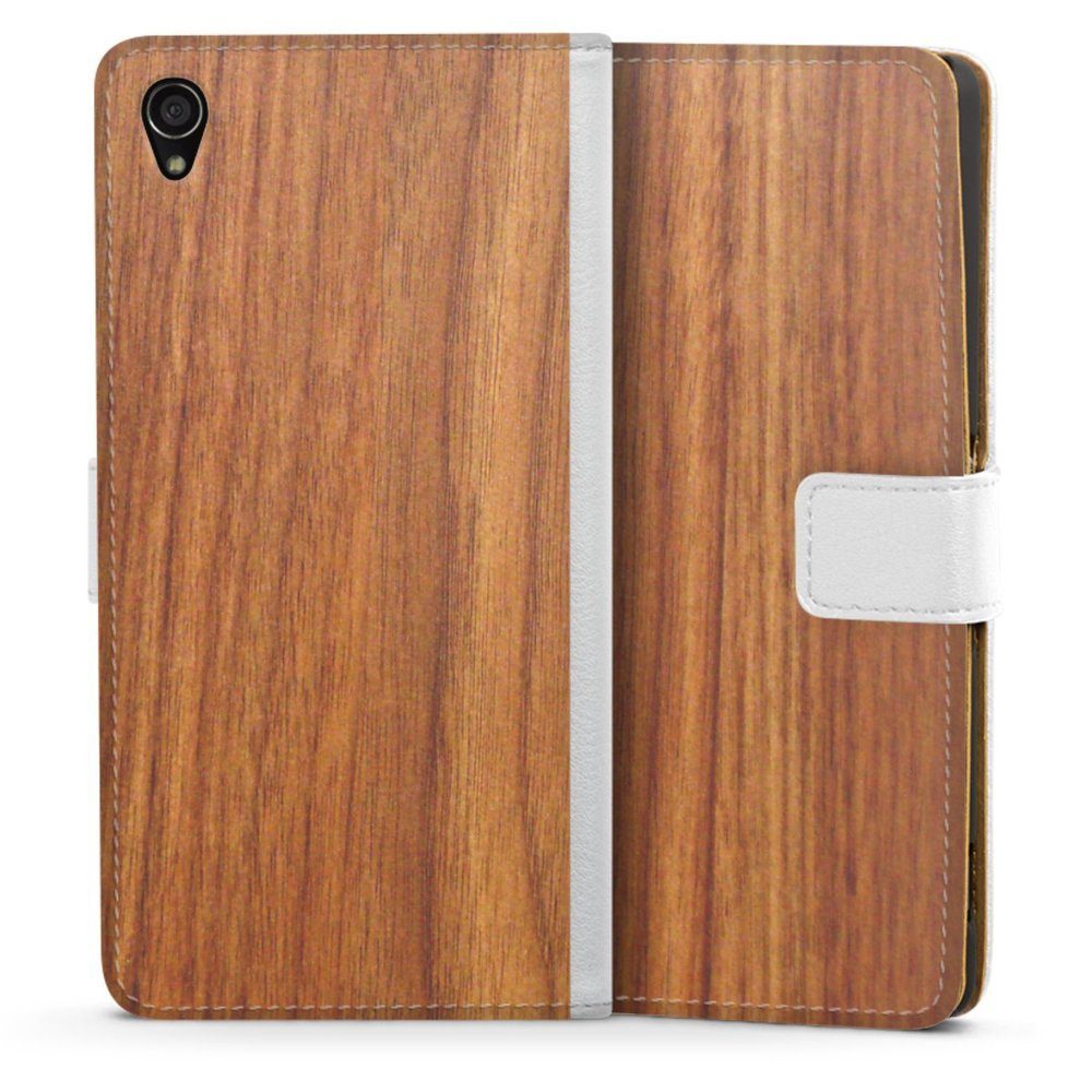 DeinDesign Handyhülle Holzoptik Lärche Holz Lärche, Sony Xperia Z3 Hülle  Handy Flip Case Wallet Cover Handytasche Leder