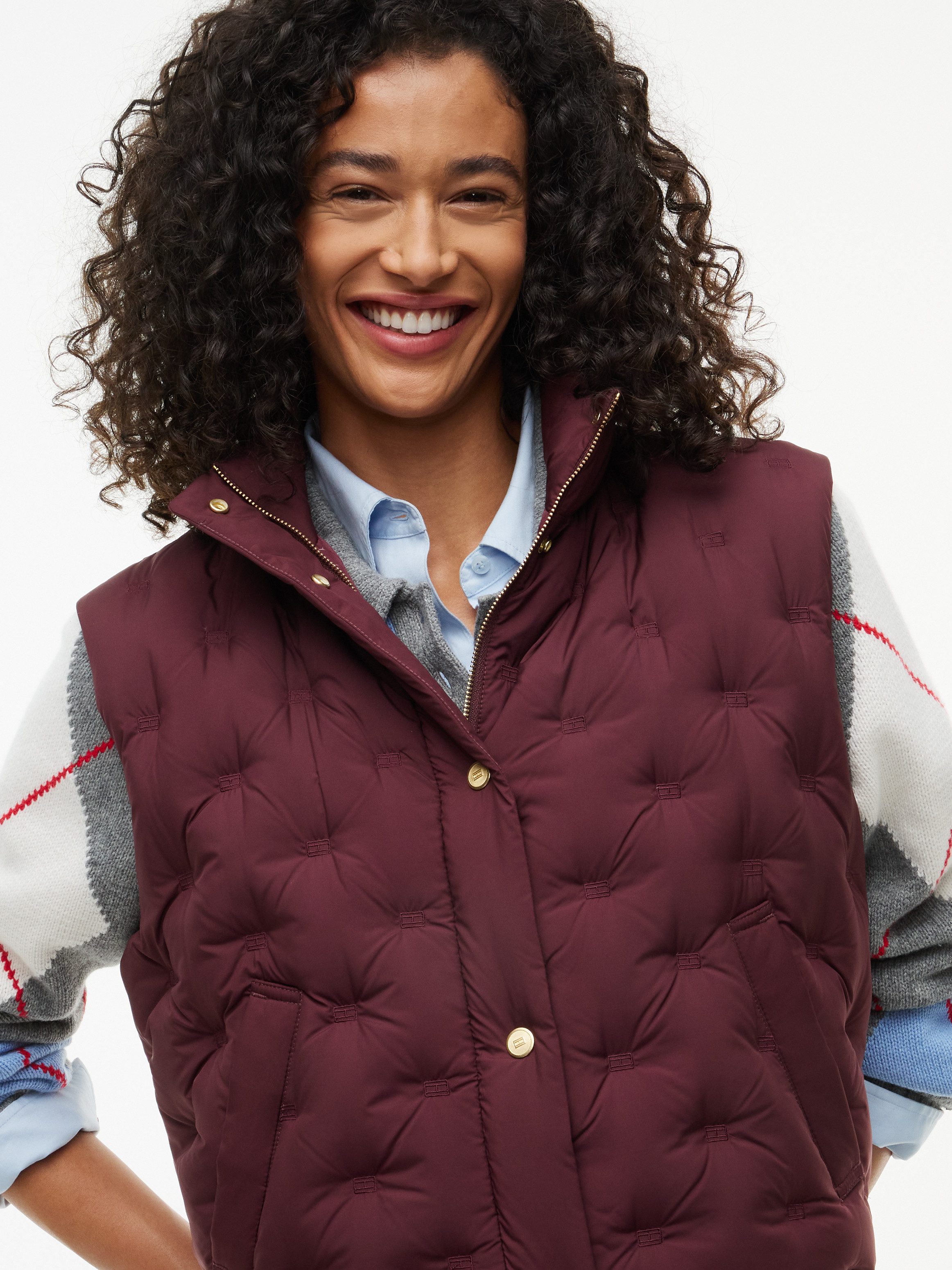 Tommy Hilfiger Steppweste LW DOWN FLAG QUILT VEST Kunstfaser