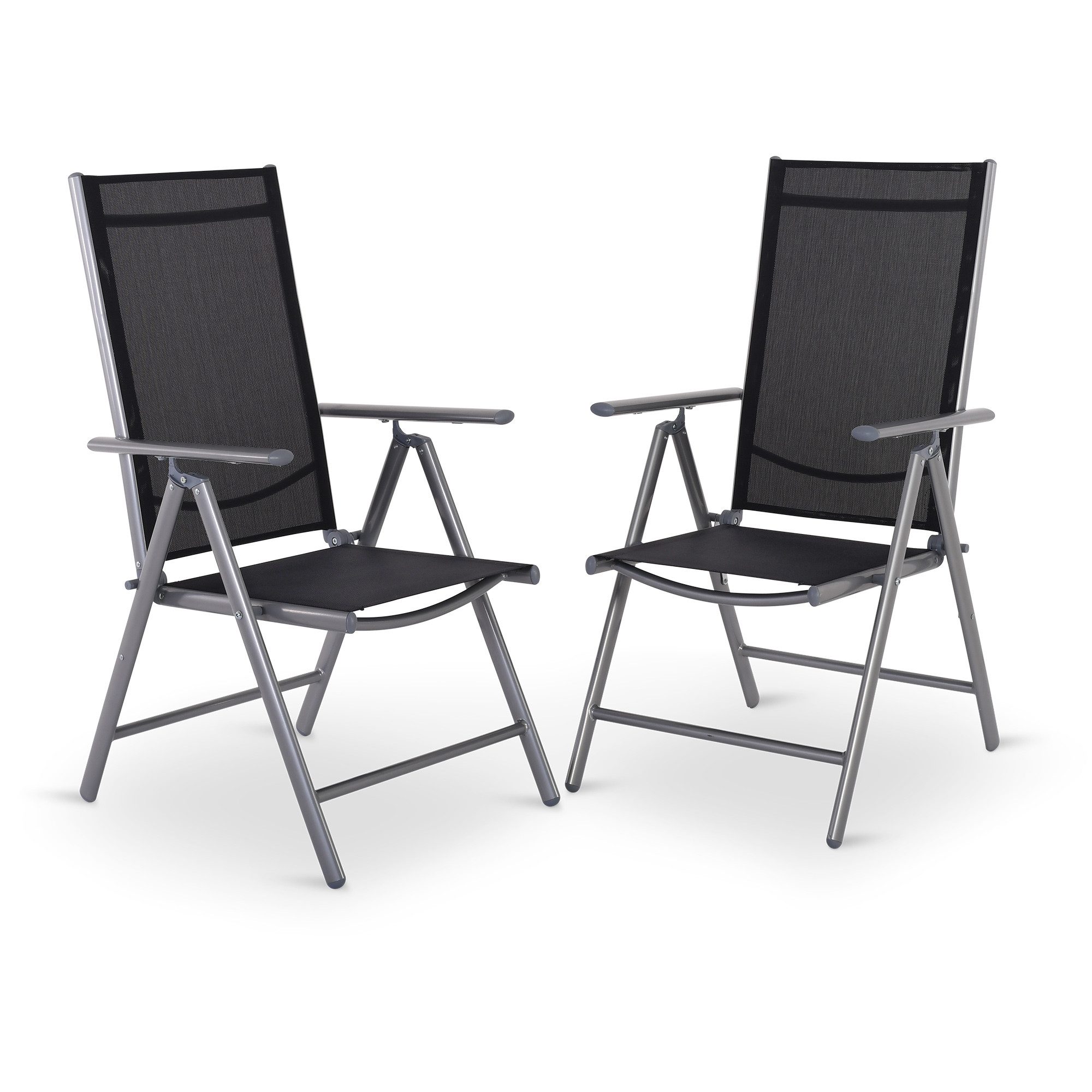 Raburg Gartenstuhl Hochlehner, 7-fach verstellbar, Alu-Klappstuhl, Noah (2er-Set), zusammenklappbar, bis 110 kg