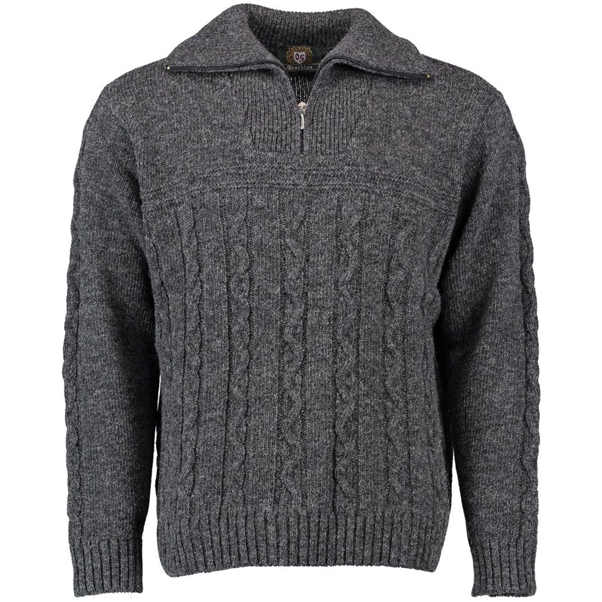 German Wear Trachtenstrickjacke OP5 Strickjacke Jagd Trachten aus Schurwolle Pullover