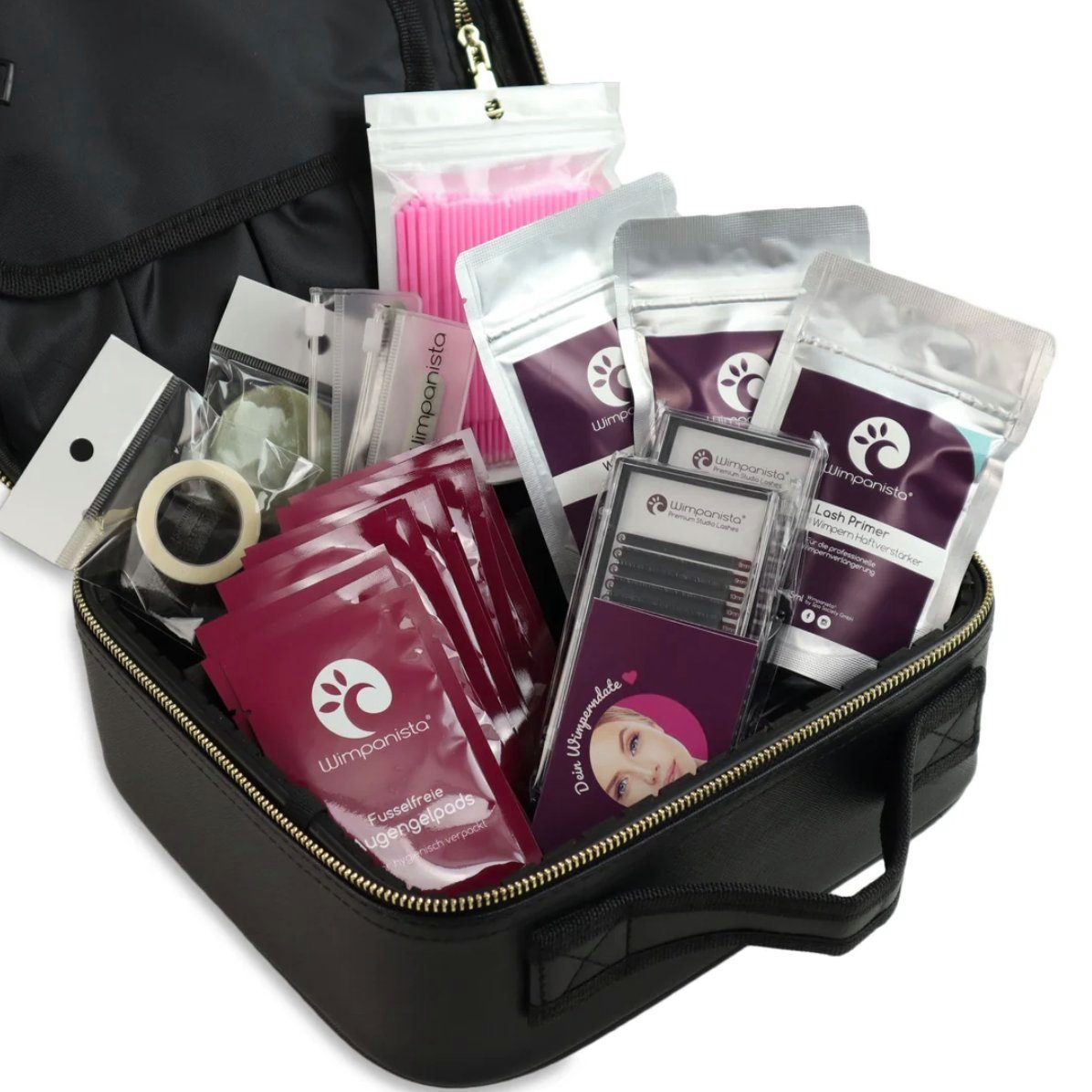 Wimpanista Einzelwimpern Wimpernverlängerung Set 1:1 Technik, 13 tlg.