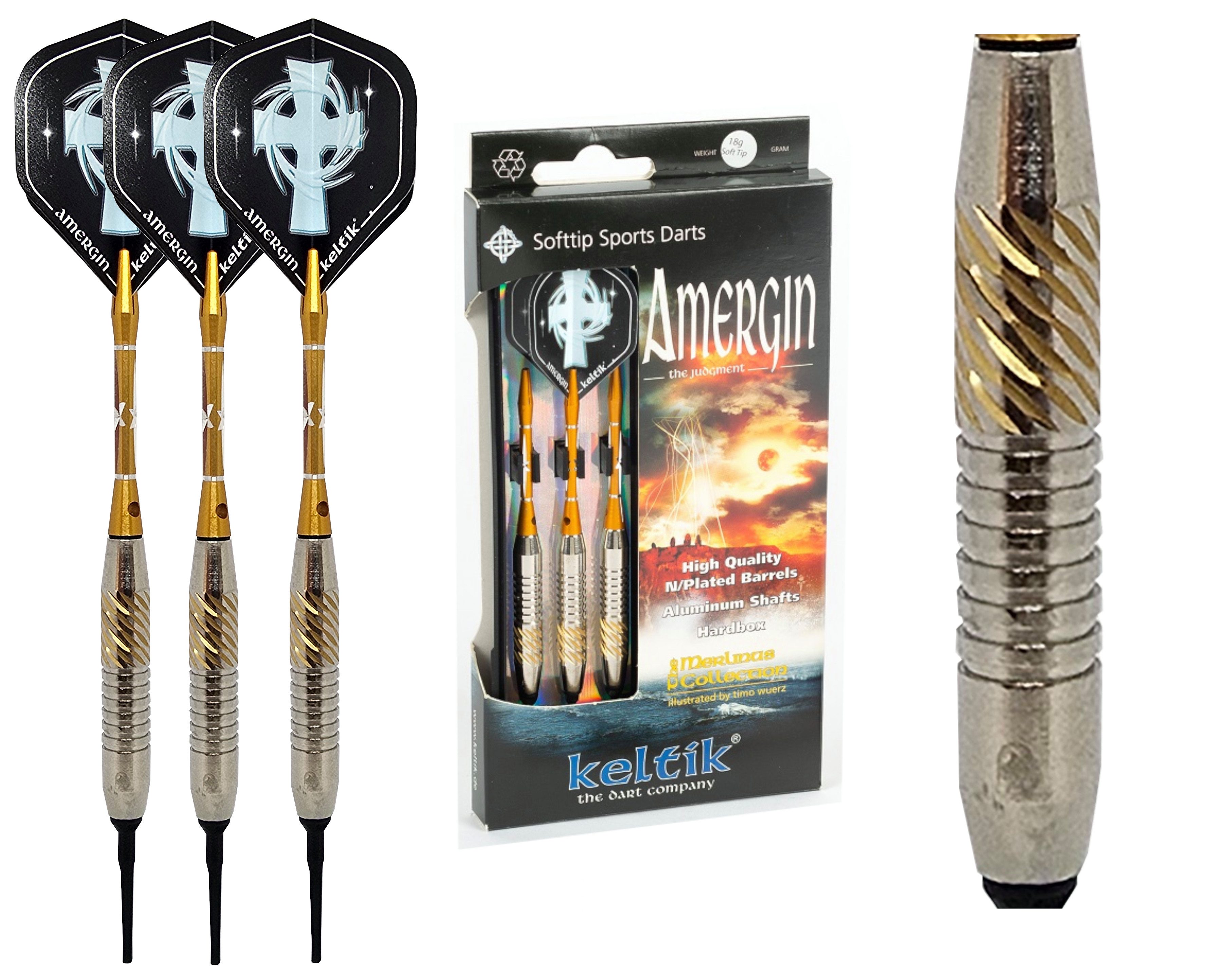Softdarts Softdart Soft Dart Pfeile Keltik Amergin in 16g + 18g