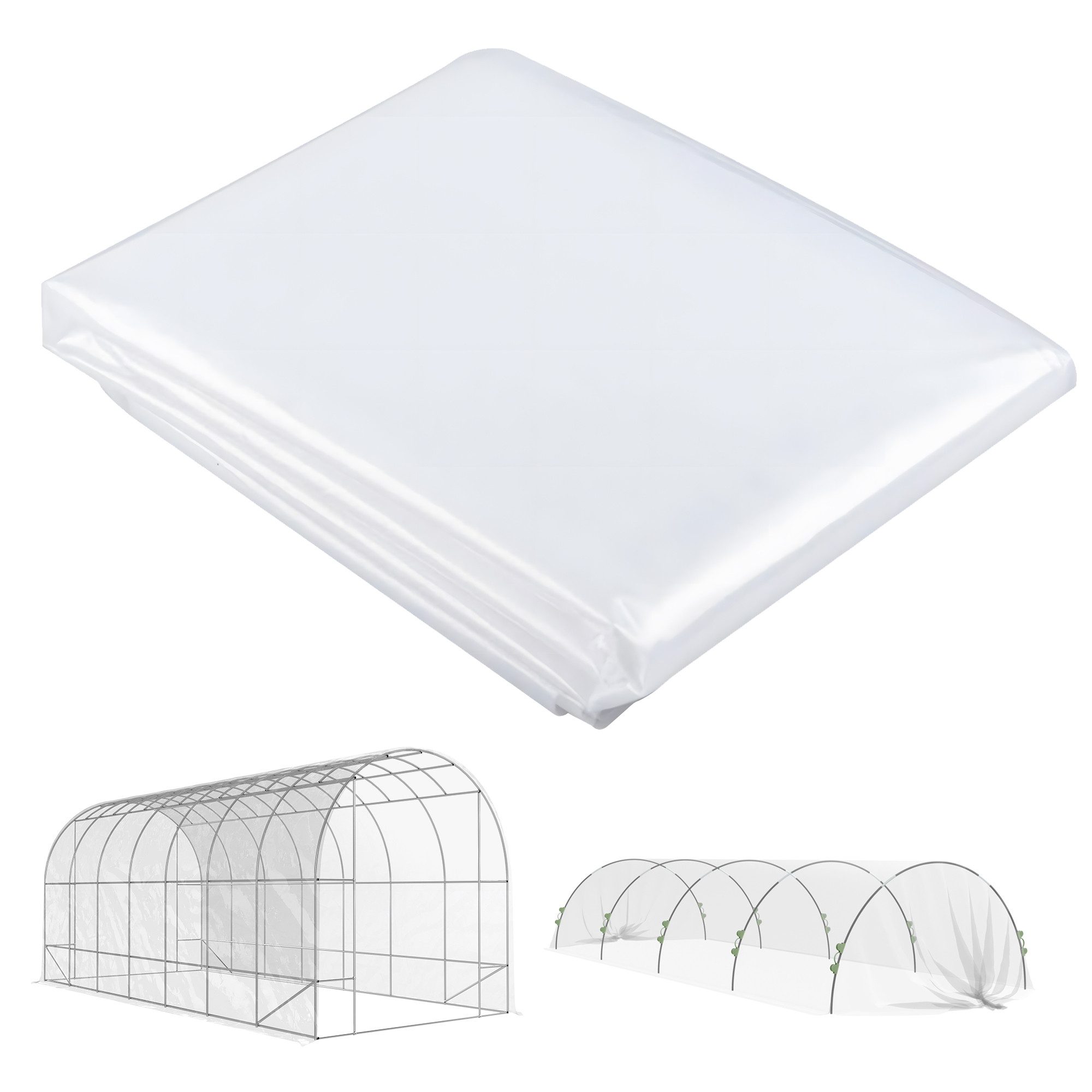 Foliengewächshaus Gewächshausfolie 7x8 m wasserdicht Gartenfolie mit UV Schutz
