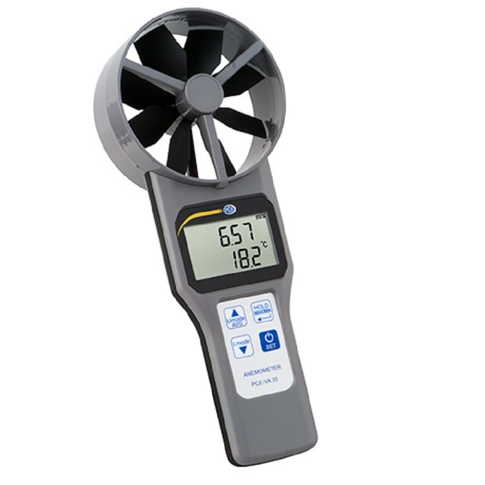 Wetterstation Anemometer PCE-VA 20, Messung von Windgeschwindigkeit uvw.