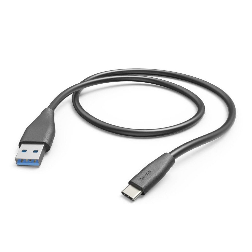 Hama Hama Ladekabel USB-A>USB-C 1,5m schwarz - Datenkabel USB-Kabel, USB-C, 1,5 Meter lang