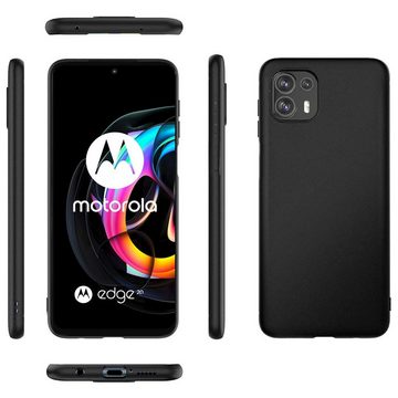 CoolGadget Handyhülle Black Series Handy Hülle für Motorola Edge 20 Lite 6,7 Zoll, Edle Silikon Schlicht Schutzhülle für Motorola Edge 20 Lite Hülle