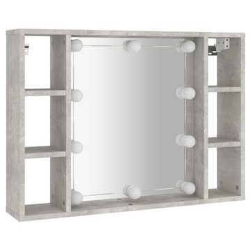 vidaXL Spiegel Spiegelschrank mit LED Betongrau 76x15x55 cm