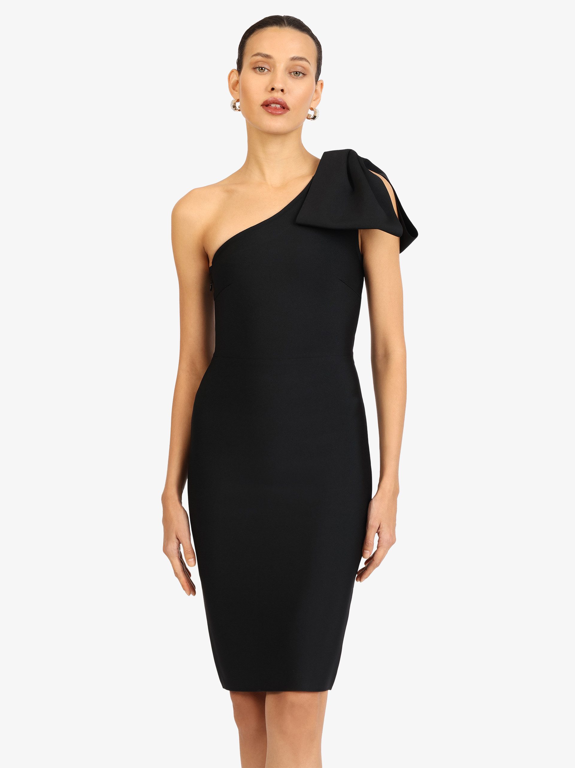 Kraimod Abendkleid mit One-Shoulder-Ausschnitt und Volumenärmel