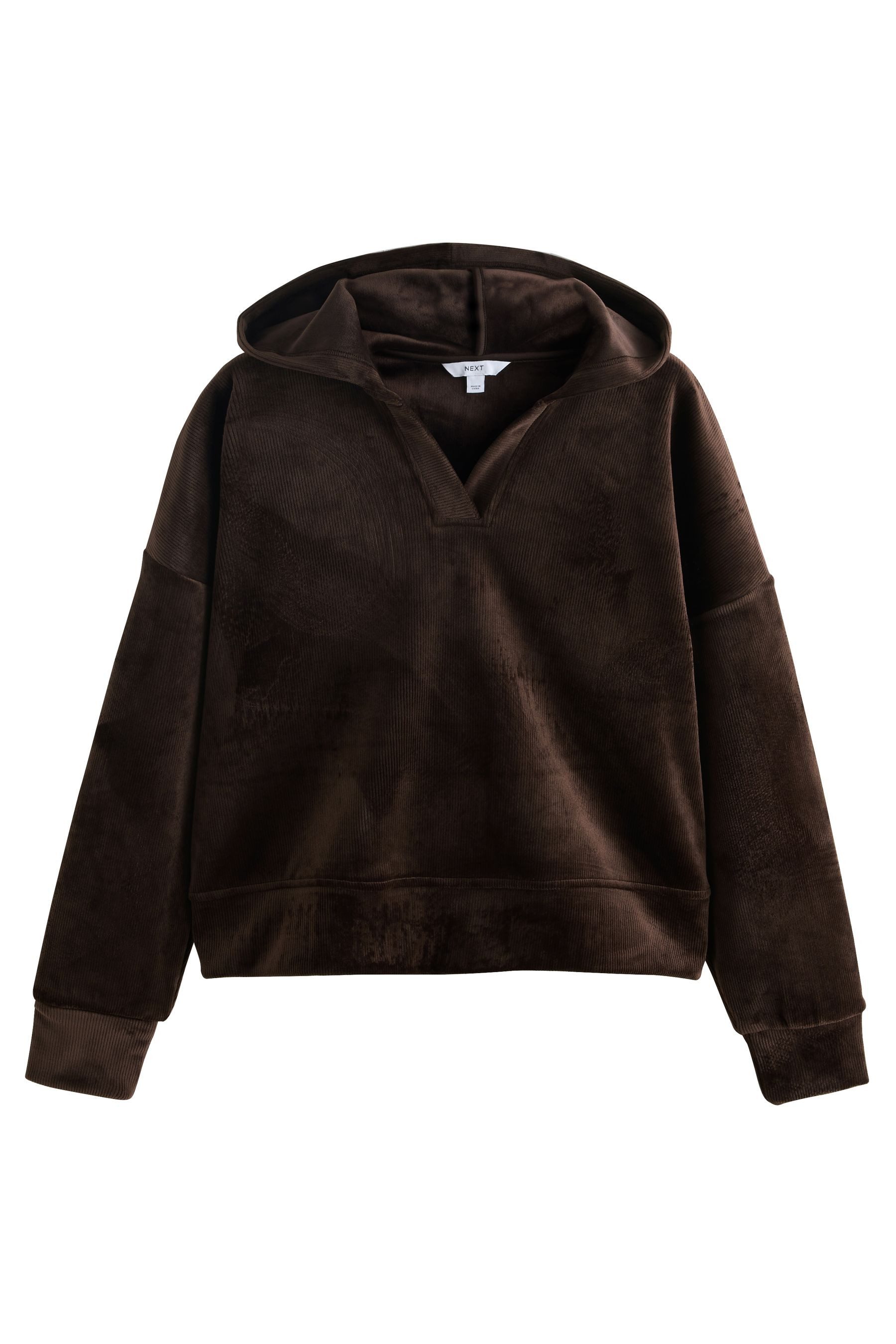 Next Sweater Weiches Cordhoodie mit langen Ärmeln (1-tlg)