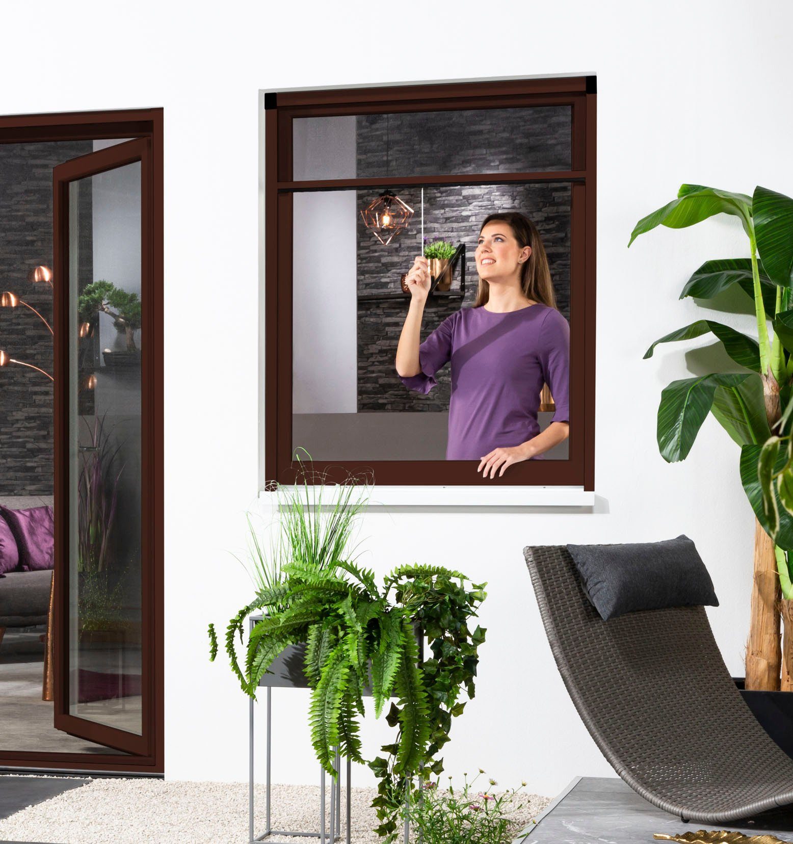 cm, Insektenschutz-Fensterrahmen 130x160 SMART, kürzbar hecht international