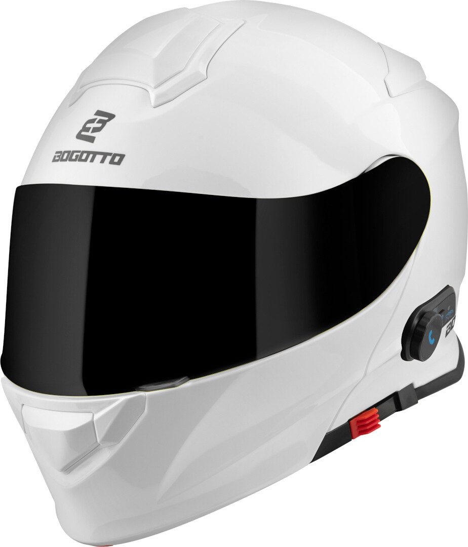 Bogotto Motorradhelm H271 BT Bluetooth Klapphelm, integriertes Kommunikationssystem,geeignet für Brillenträger,vorb