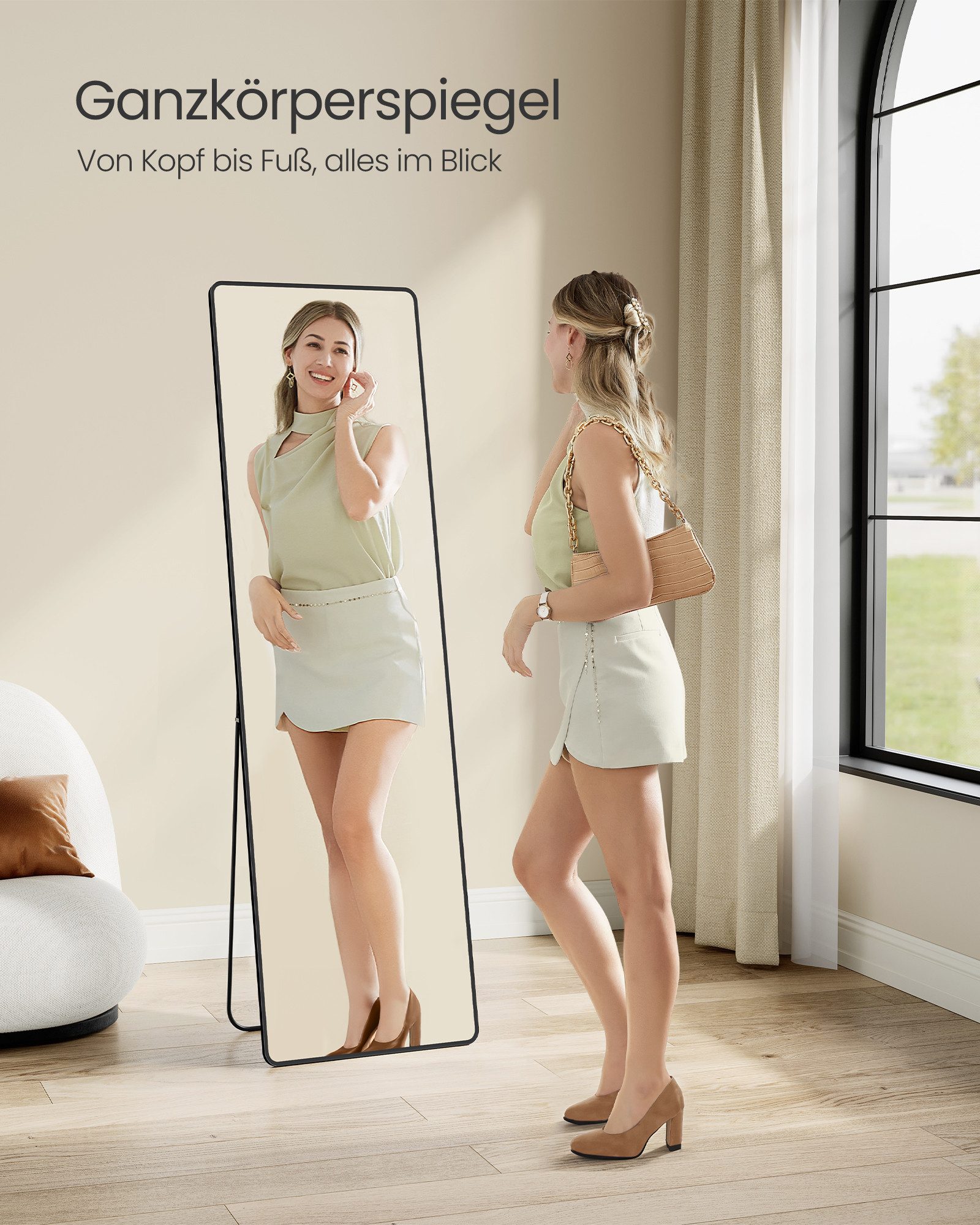 SONGMICS Standspiegel, Ganzkörperspiegel, 160 x 50 günstig online kaufen