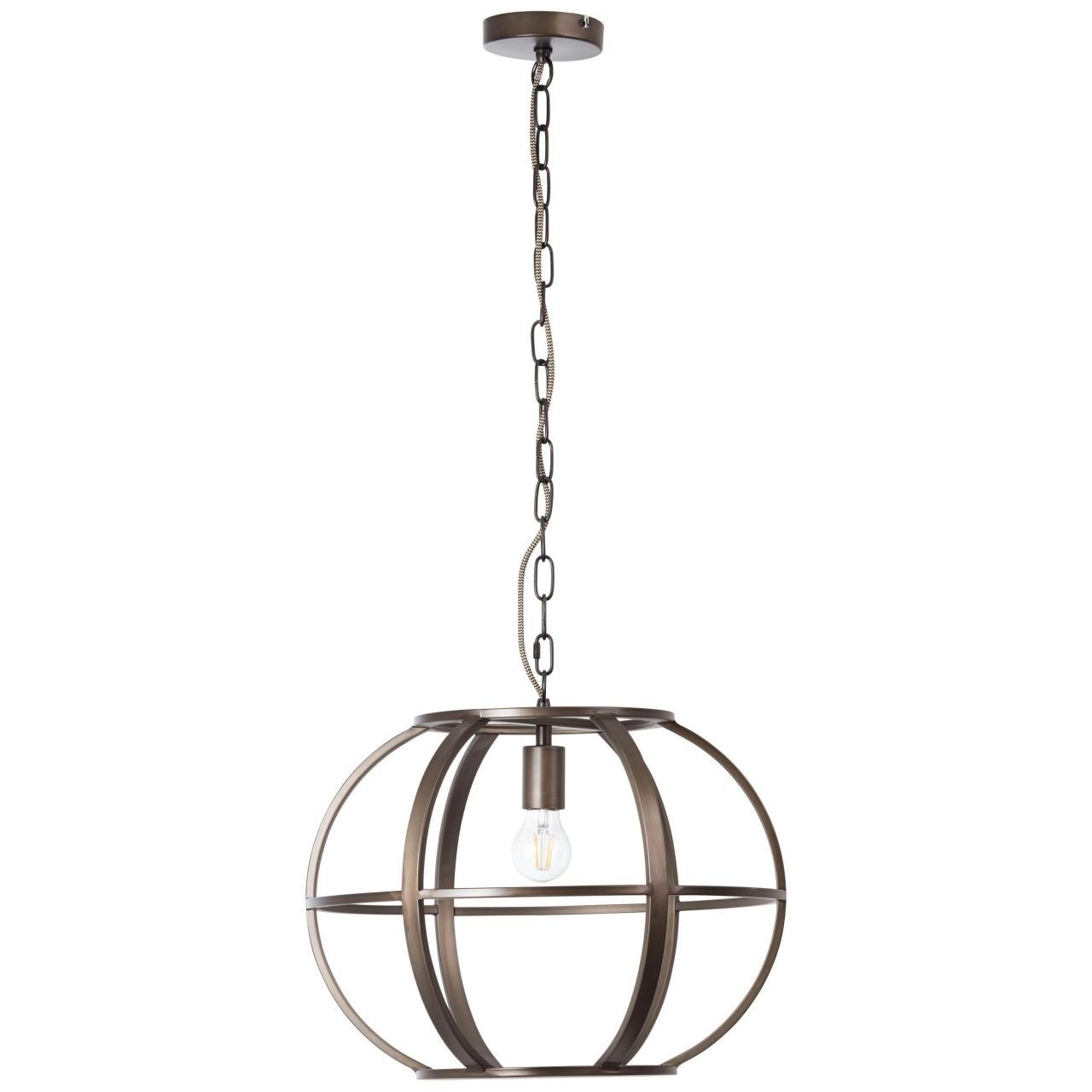 Basia, 48cm Metall, A60, Basia Brilliant Pendelleuchte Lampe, 40 E27, Pendelleuchte schwarz 1x stahl,