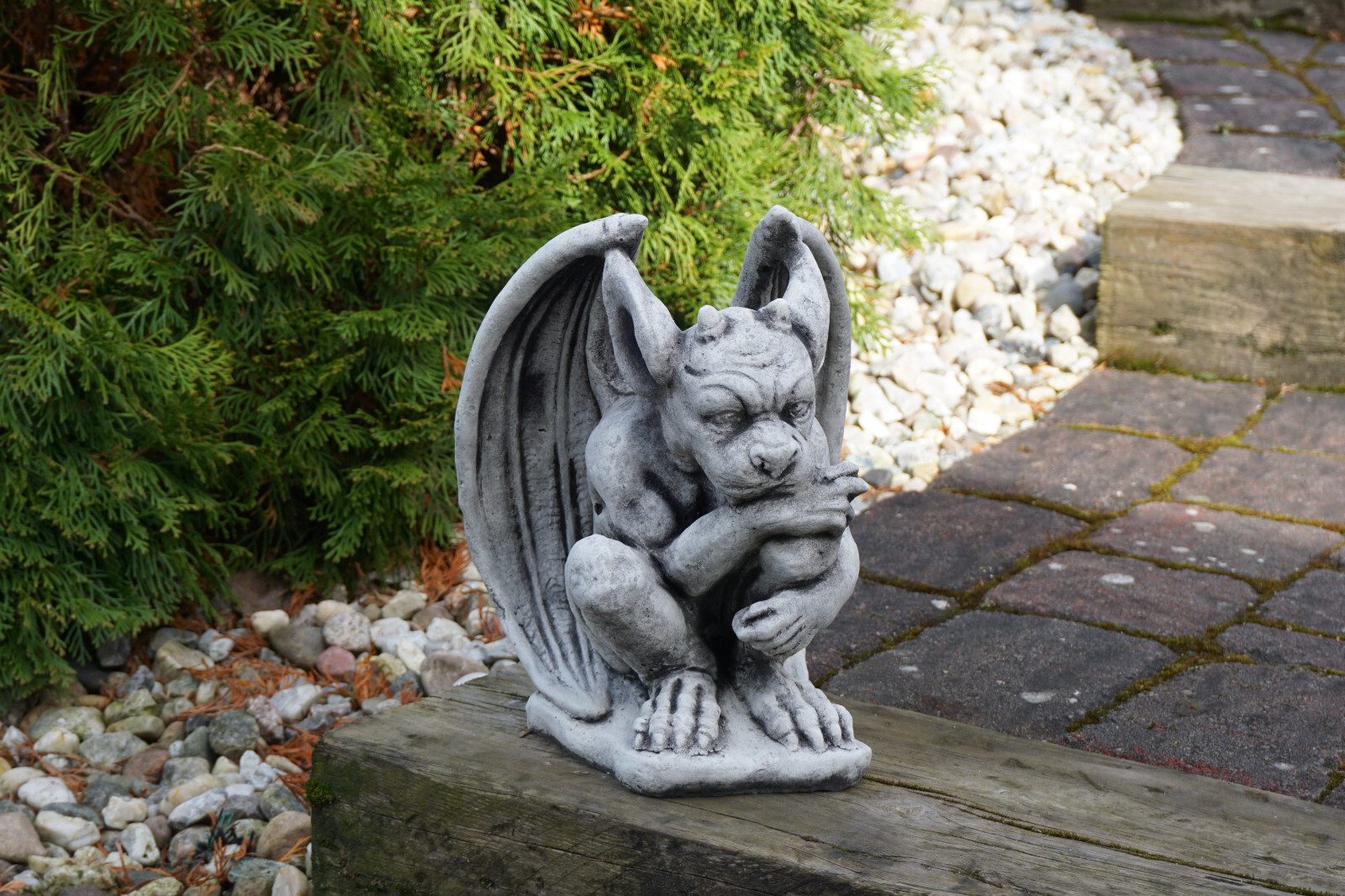 gartendekoparadies.de Gartenfigur Gargoyle der Nachdenklich, H. günstig online kaufen