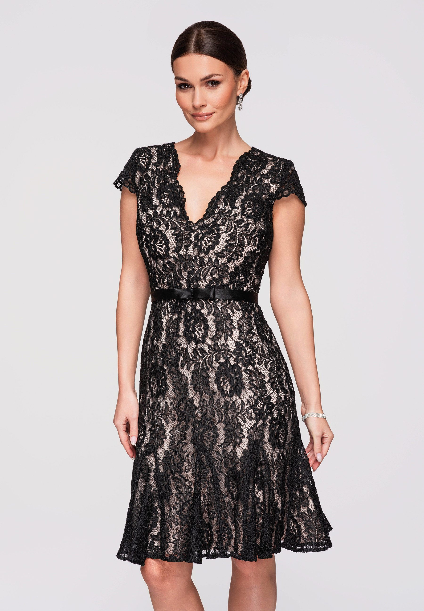 OMBRE Abendkleid MERY – Elegantes Abend- / Cocktailkleid aus floraler Spitze – Bild 3 von 5