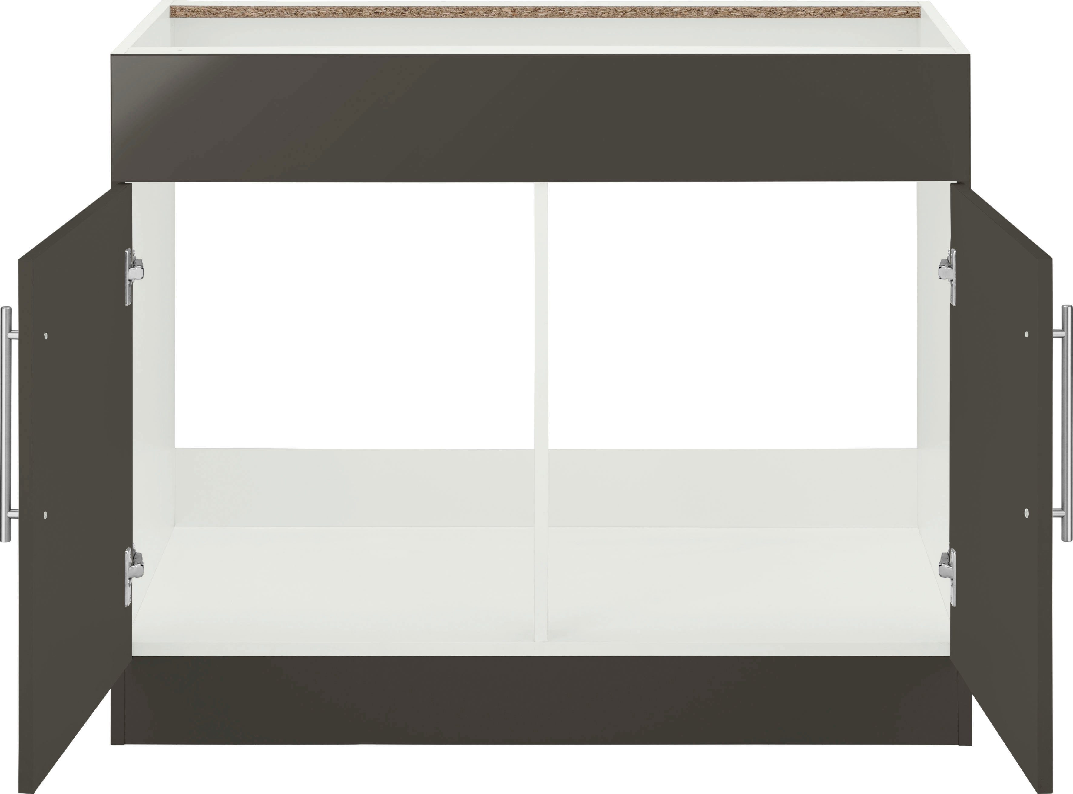 wiho Küchen Spülenschrank Cali 100 cm breit, ohne Arbeitsplatte – Bild 4 von 5