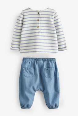 Next Shirt & Hose 2-teiliges Baby-Set mit Top und Denim-Hose (2-tlg)