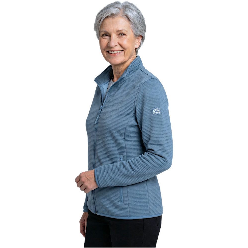 Veleste Sweatjacke Lise Freizeitjacke mit Waffelstruktur leicht und atmungsaktiv, schnelltrocknend
