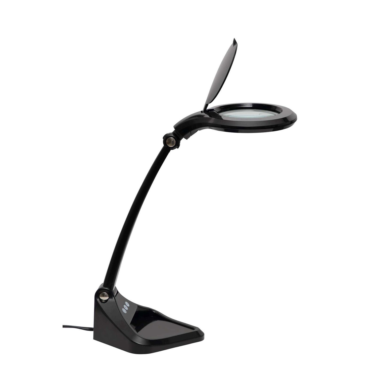 MAUL Lupenlampe MAUL Lupenleuchte MAULiris LED 6.500 K dimmbar Standfuß schwarz, LED wechselbar