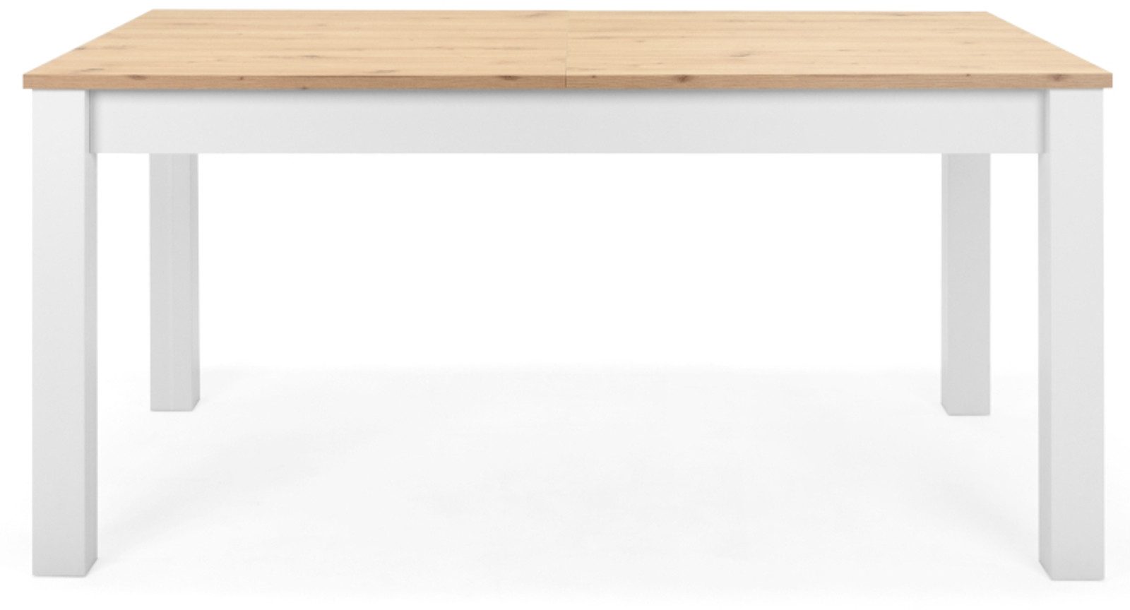 Furn.Design Esstisch Vestland (Küchentisch in weiß und Eiche Artisan, ausziehbar 160 - 215 cm), bis 8 Personen. € 329,99