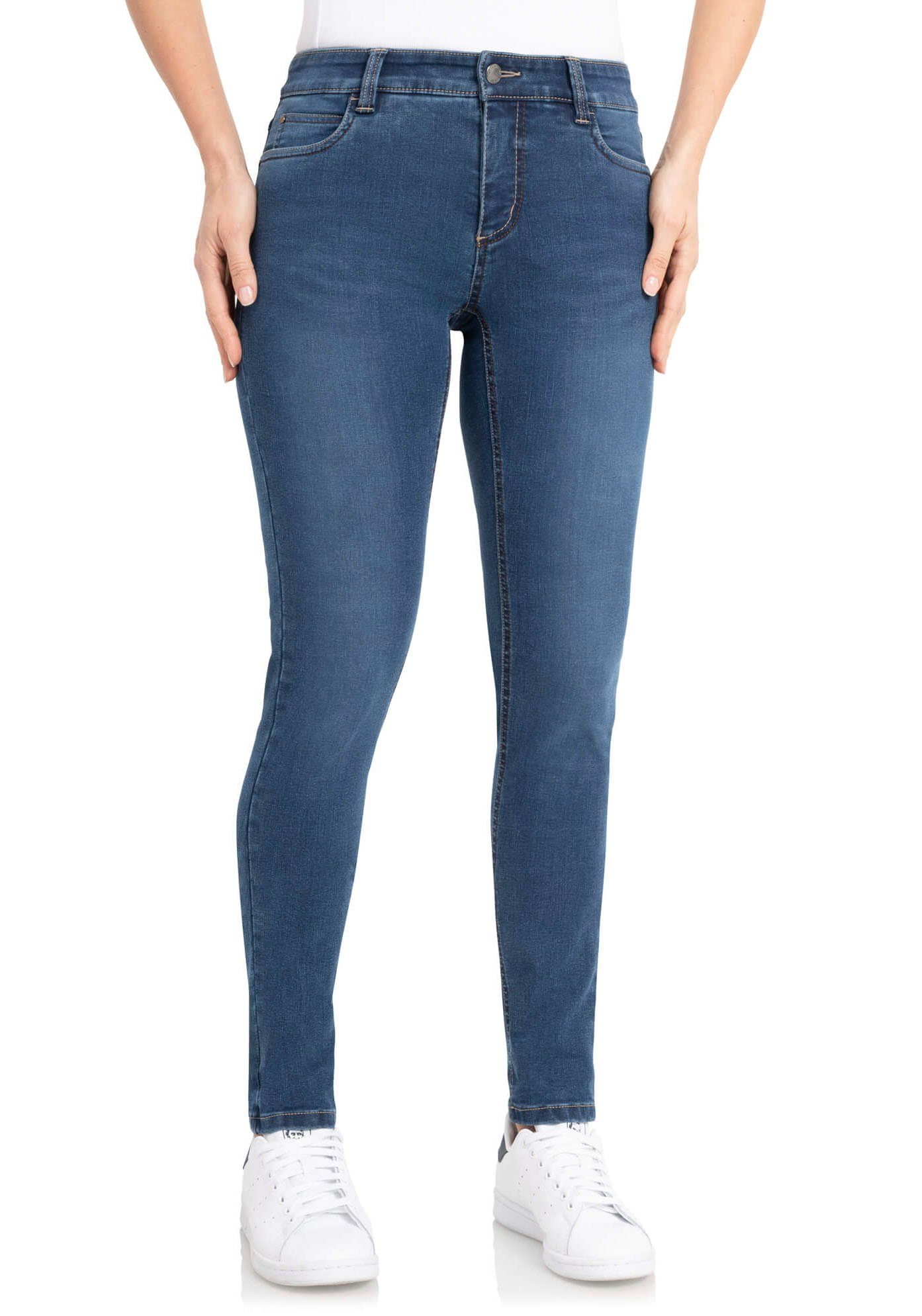 wonderjeans Skinny-fit-Jeans Schmaler Skinny-Fit in hochelastischer Qualität
