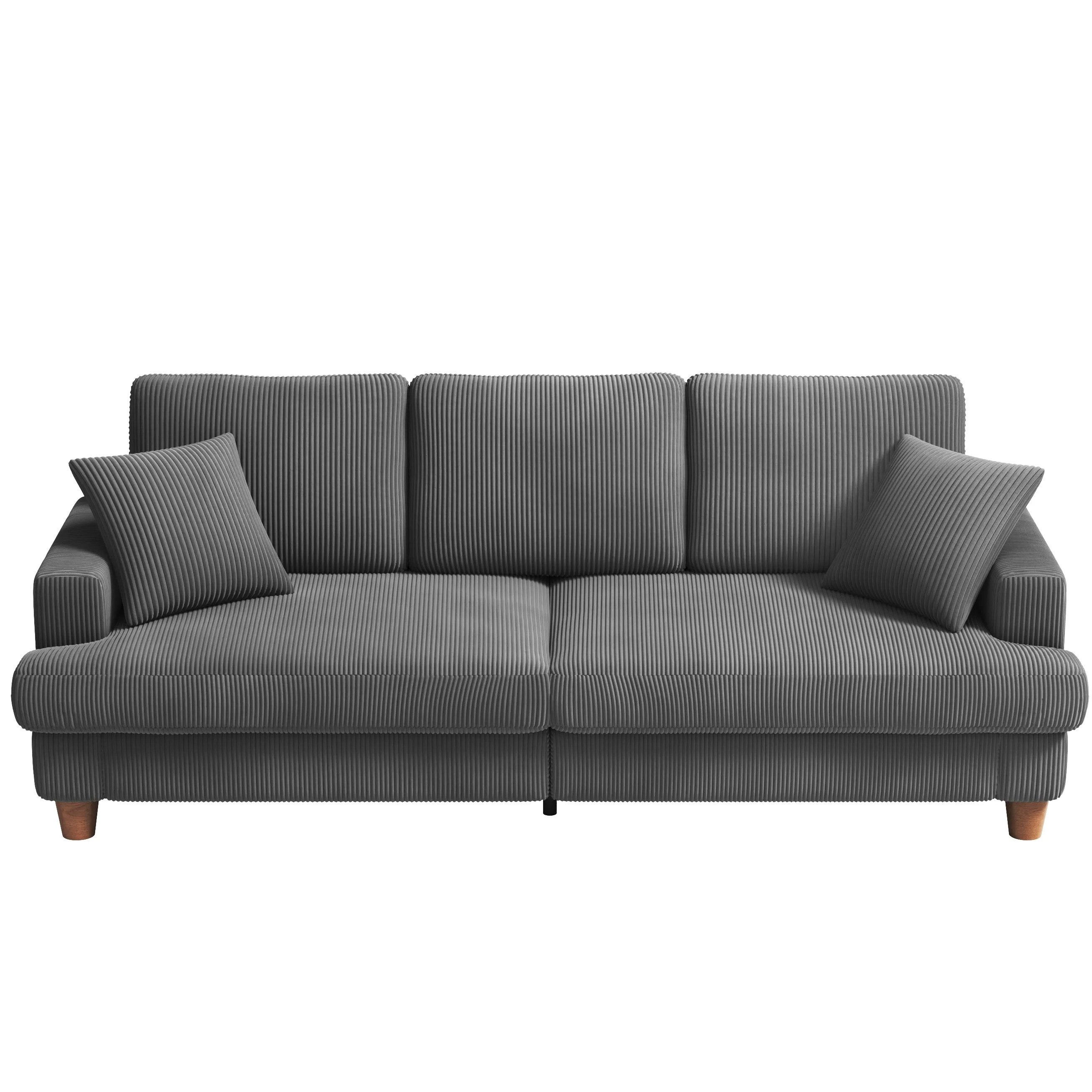 ToteBox 3-Sitzer Bequeme Cord Loveseat Sofa günstig online kaufen