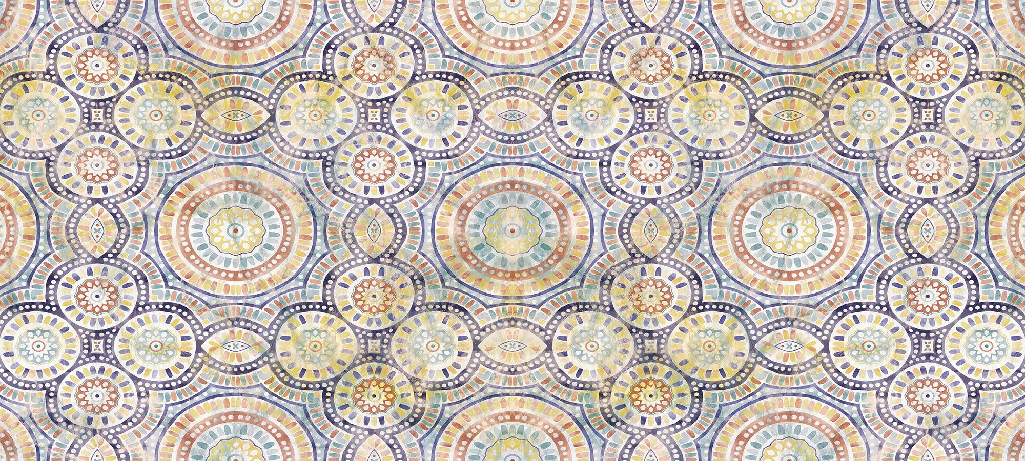 Architects Paper Fototapete Atelier 47 Watercolour Ornament 1, glatt, ornamental, (6 St), Vlies, Wand, Schräge, Decke