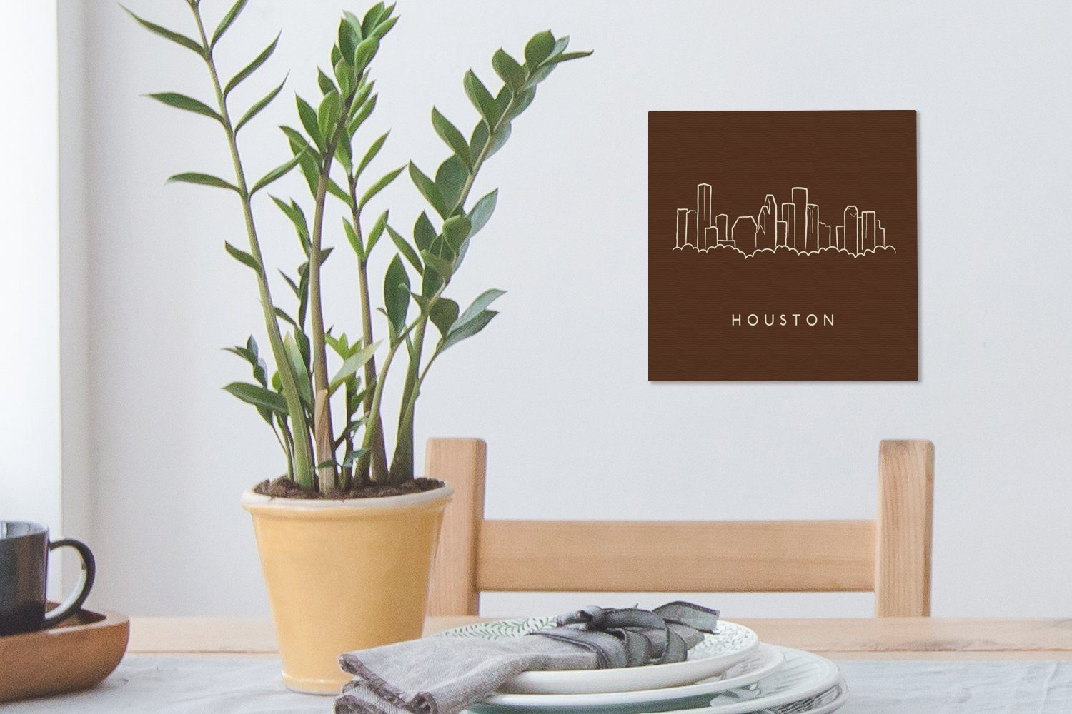 Houston, Eine Bilder nordamerikanischen (1 Schlafzimmer St), Leinwand Skyline OneMillionCanvasses® der Leinwandbild für Skizze Stadt der Wohnzimmer