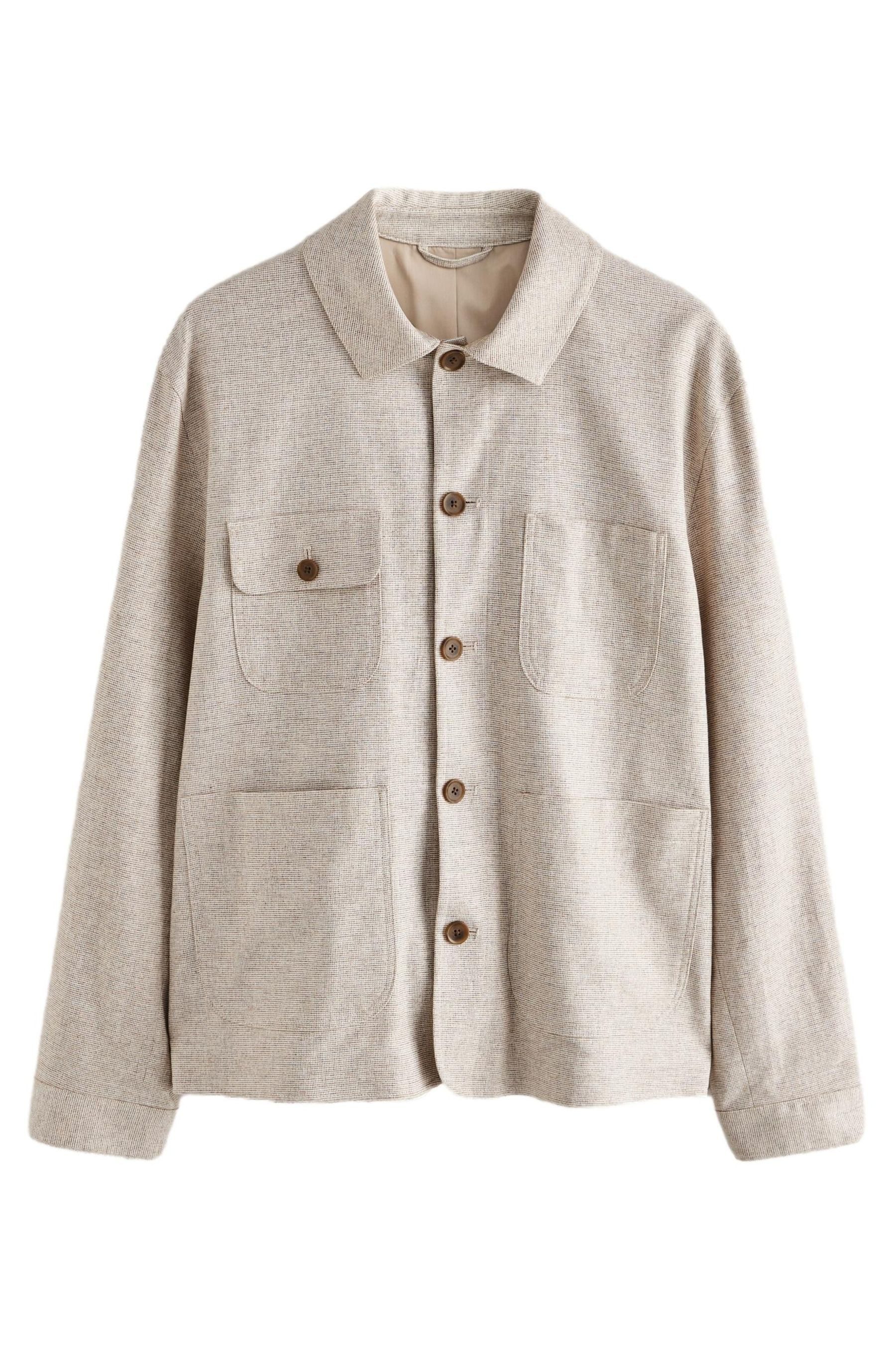Hemdjacke Strukturierte, elegante Chore Jacke mit Leinen