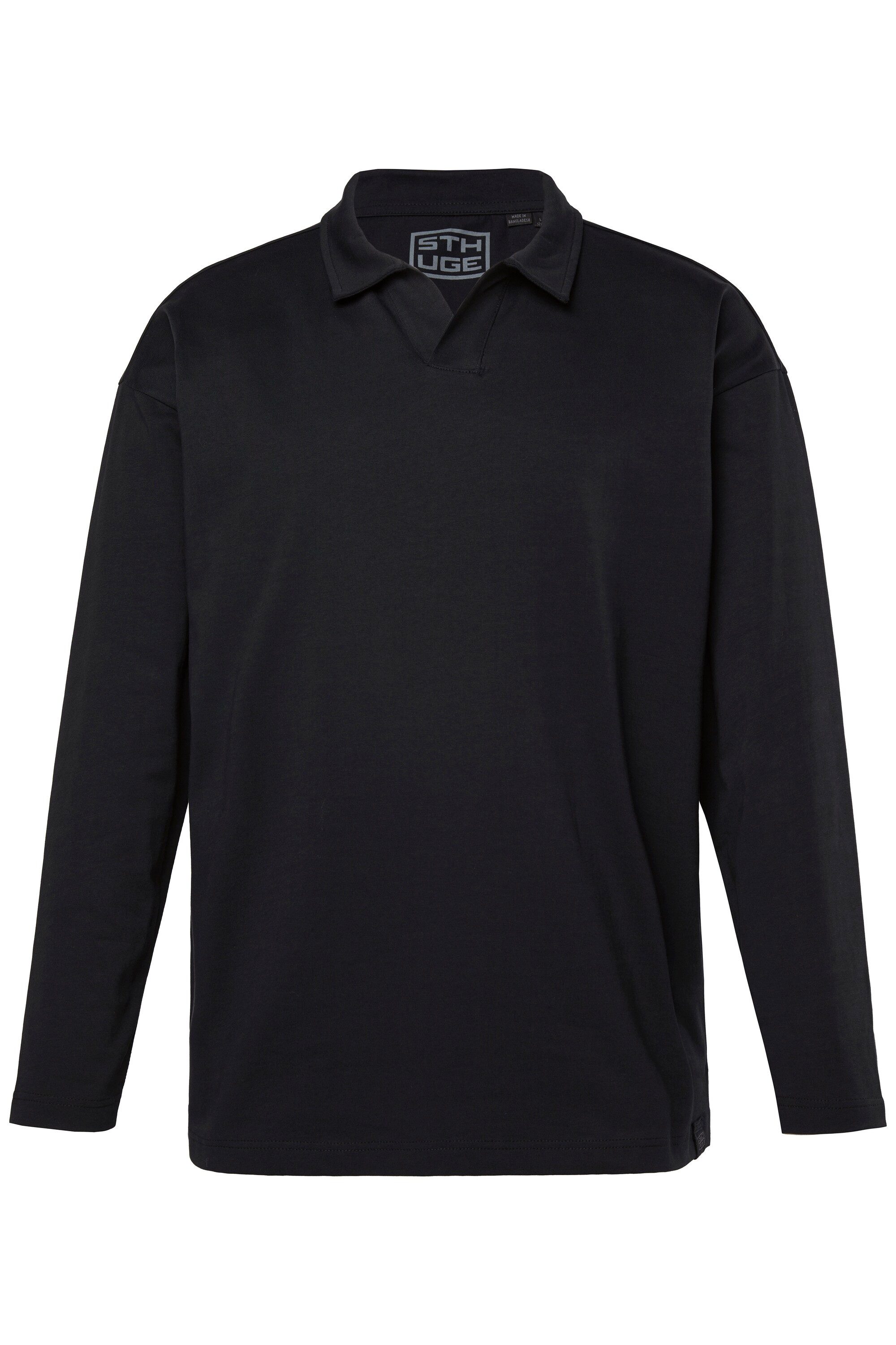 STHUGE Poloshirt STHUGE Langarm-Poloshirt oversized bis 8 XL günstig online kaufen