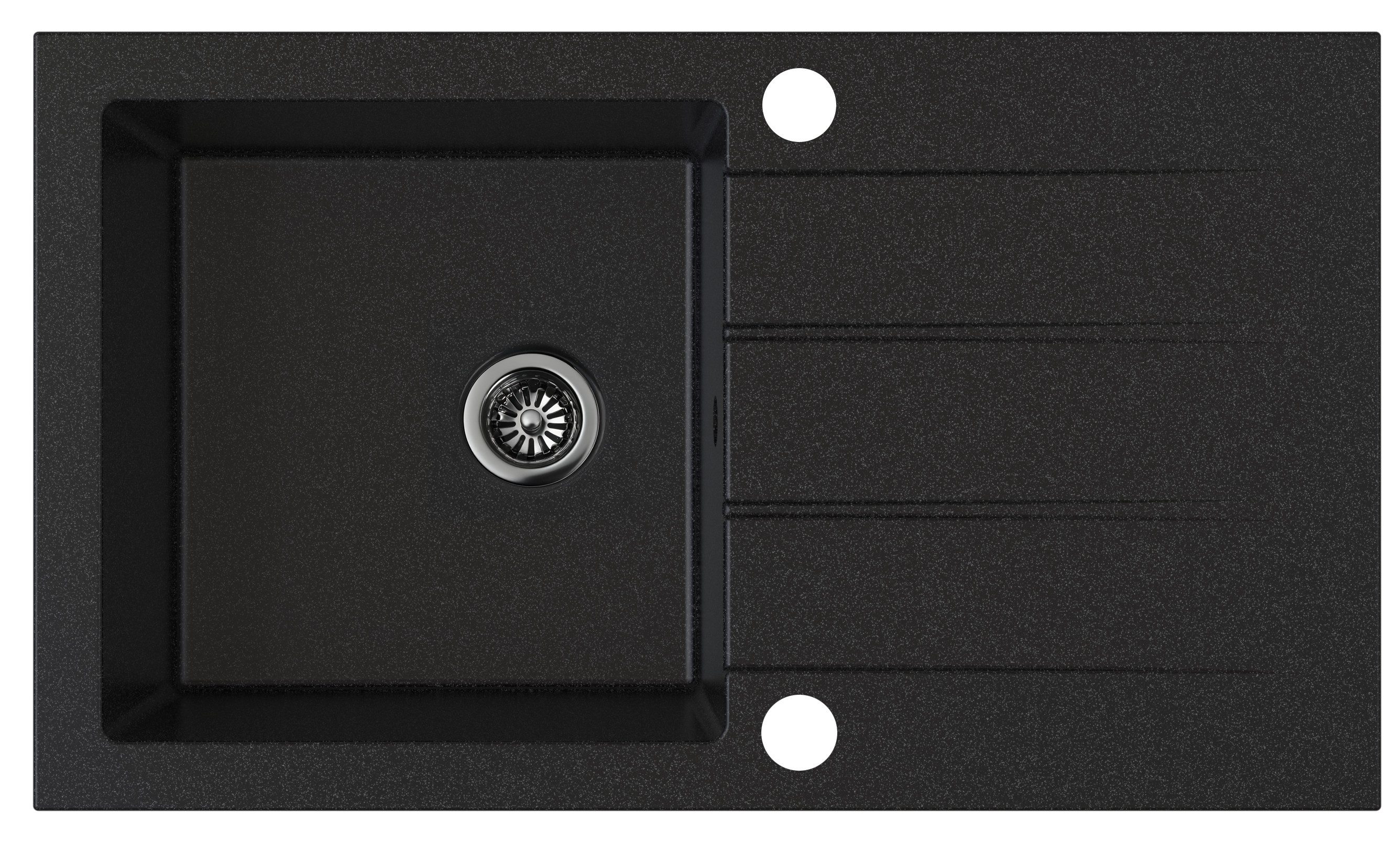 manestein Granitspüle Athena Granit Küchenspüle mit Schwarz Armatur und Sip günstig online kaufen