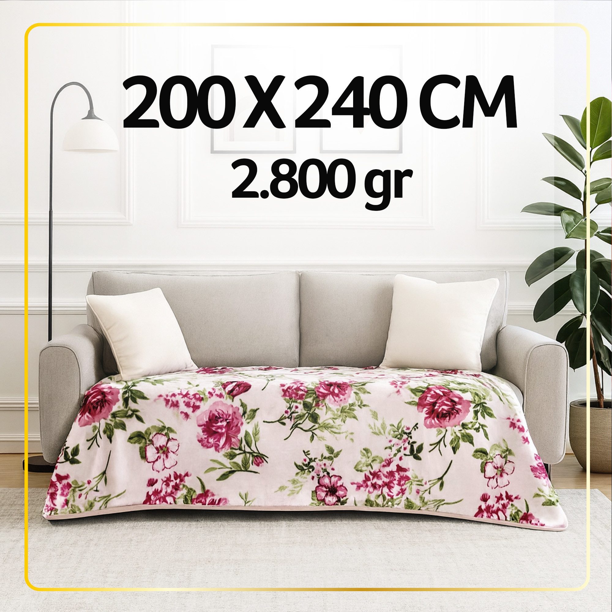 Wohndecke LUXUS Decke, Bestlivings, XXL Premium Kuscheldecke 240x200 cm - 580g/m² – Bild 2 von 5