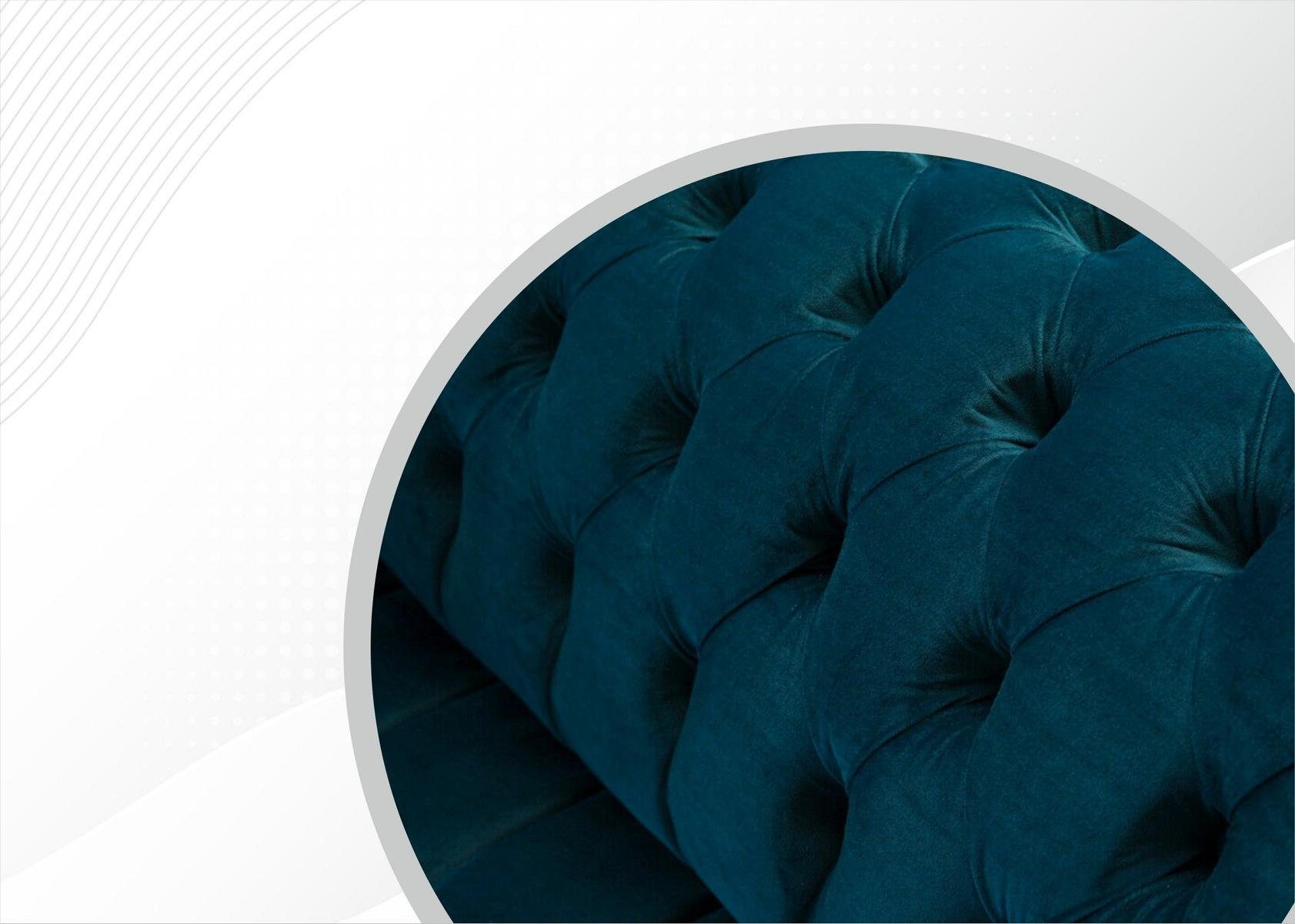 JVmoebel Sofa, Sitzer Polster Sitz Sofa Chesterfield Textil Modern Dreisitzer 3 Couch