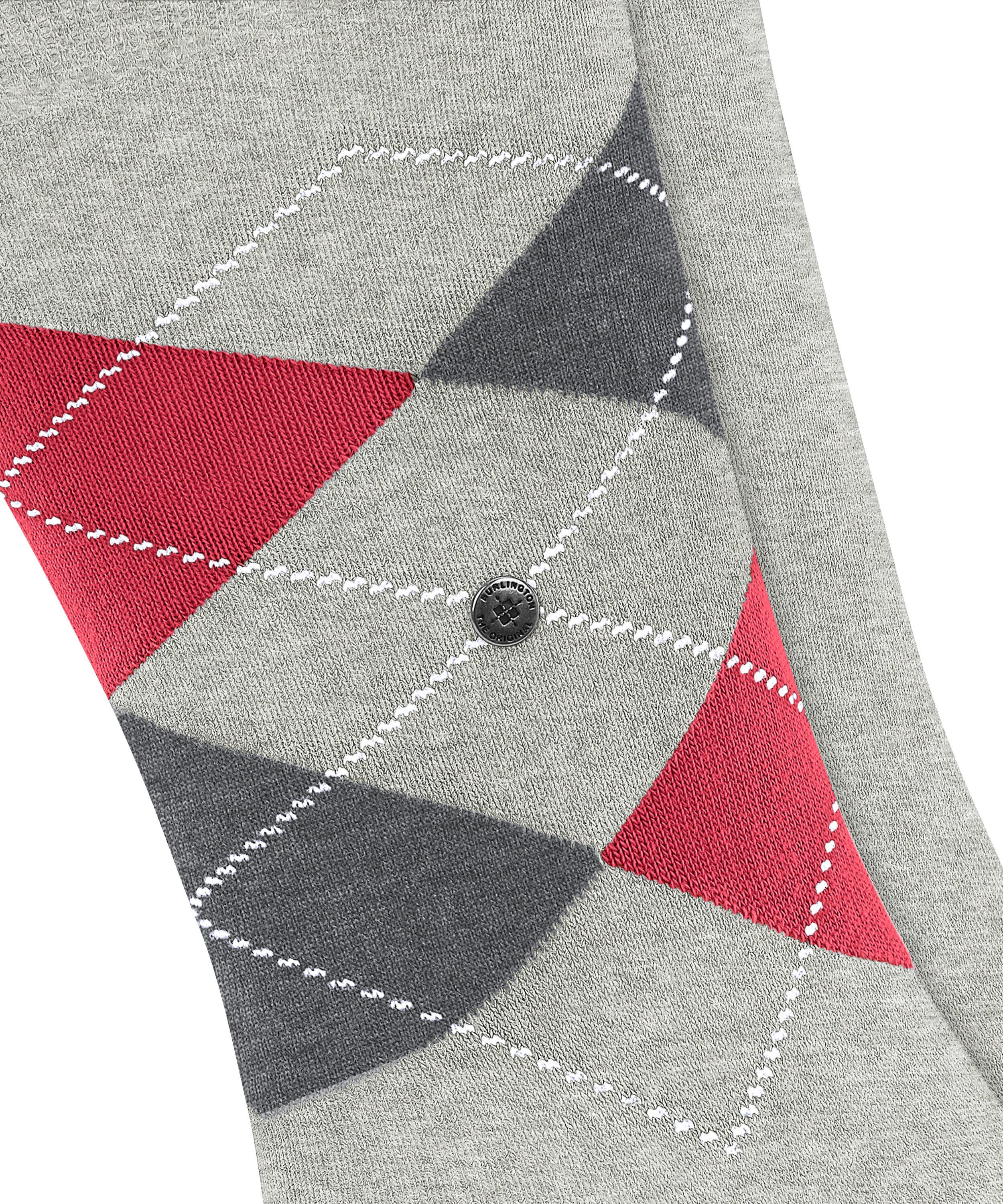 Burlington 2-er Set Socken Hellgrau mit Argyle-Muster günstig online kaufen