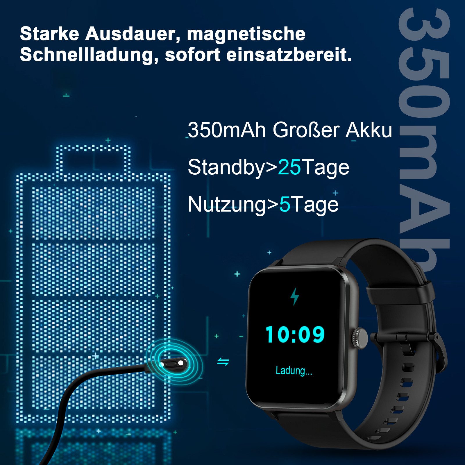 blackview R50 Fitness Tracker Uhr für Damen Herren mit Telefonfunktion Smartwatch (1.39 Zoll), mehrsprache, Pulsuhr und Fitness Tracker, Wasserdicht, für Android IOS