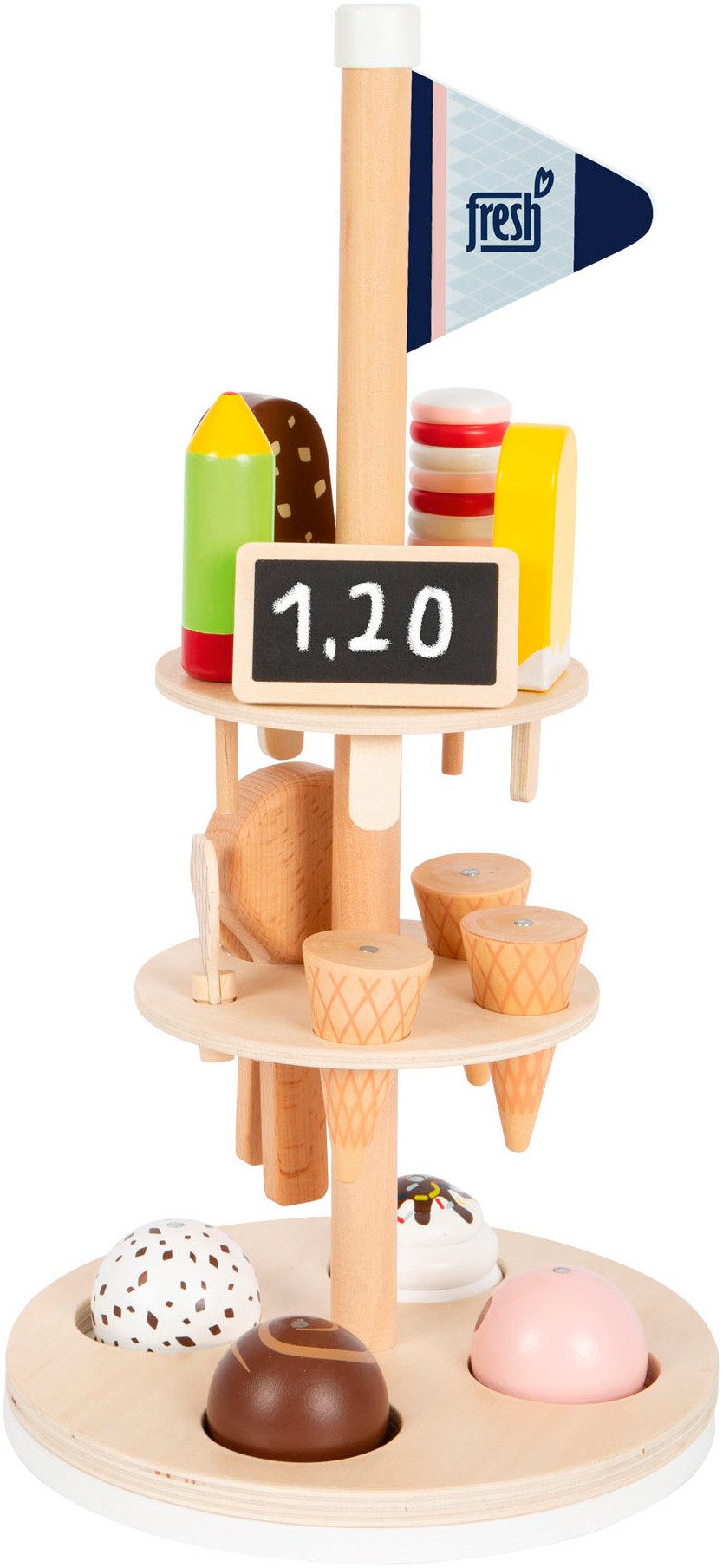 Small Foot Spiellebensmittel Eisständer, fresh, aus Holz