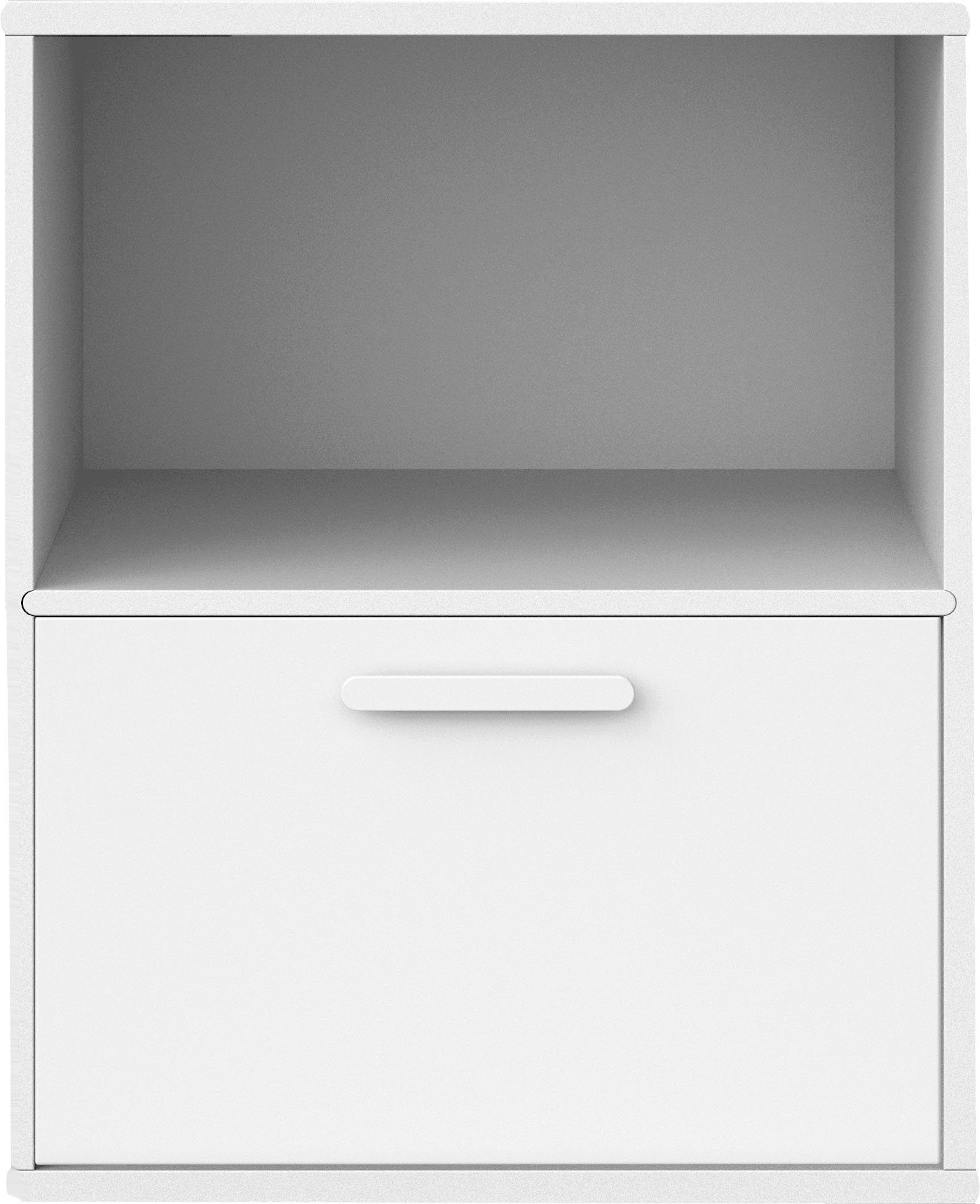 Hammel Furniture Regal Keep Weiß festem mit Weiß 003, Möbelserie Wandmontage, Hammel by Regalboden, | Breite flexible 45,4cm, Modul