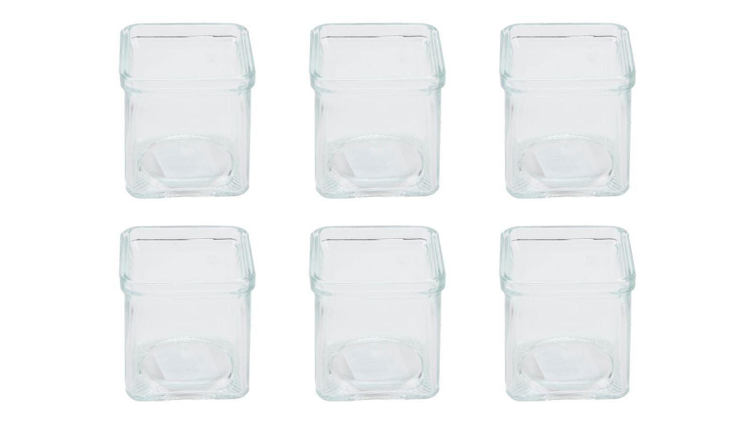 NaDeco Dekovase Würfelglas, Packung mit 6 Stück, Höhe ca. 7,5 x 7,5cm Windlicht. € 14,85