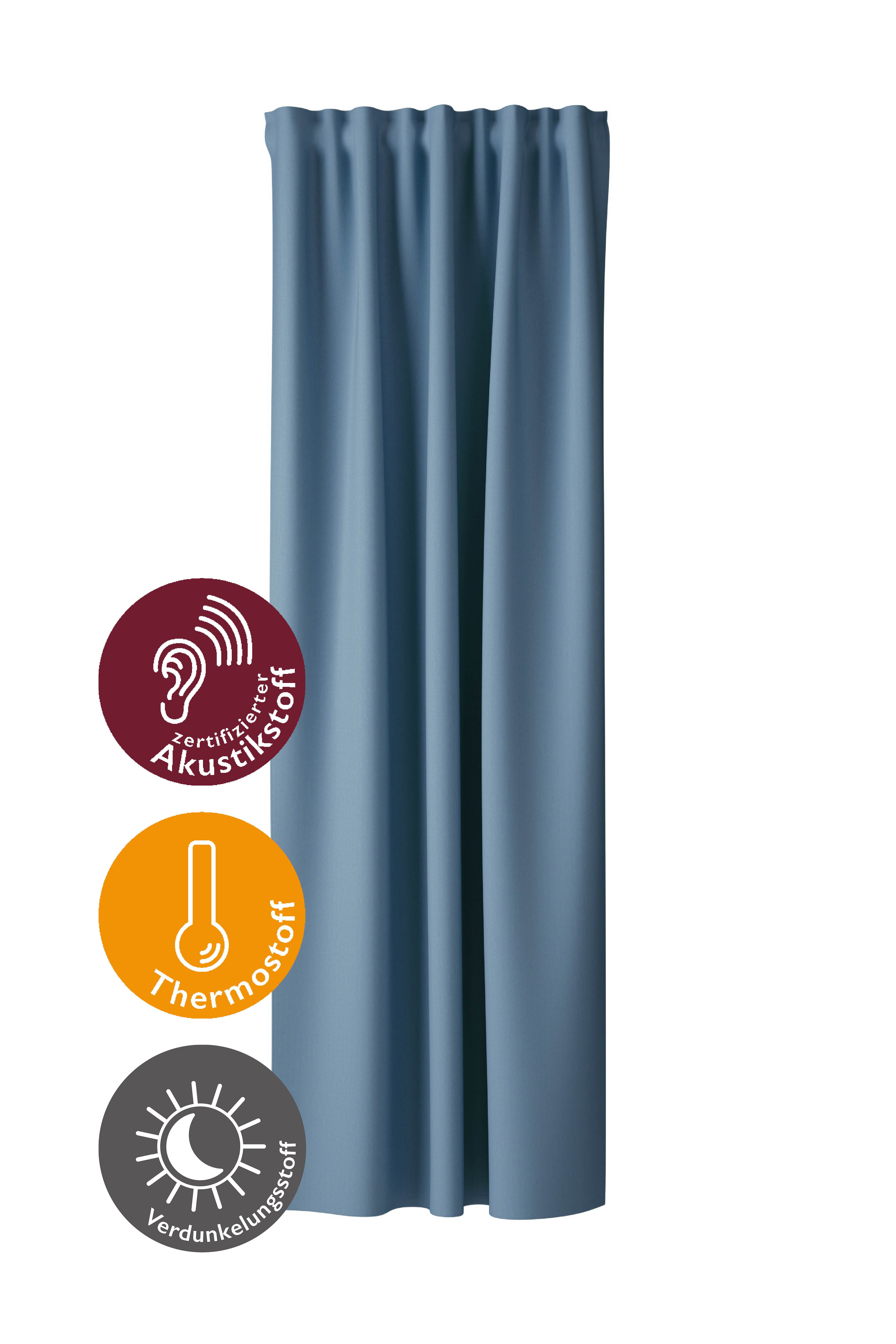 HOMING Vorhang Galdin (1 St), Multifunktionsband, verdunkelnd, Verdunklungsvorhang, blickdicht, Thermo, Energiesparend