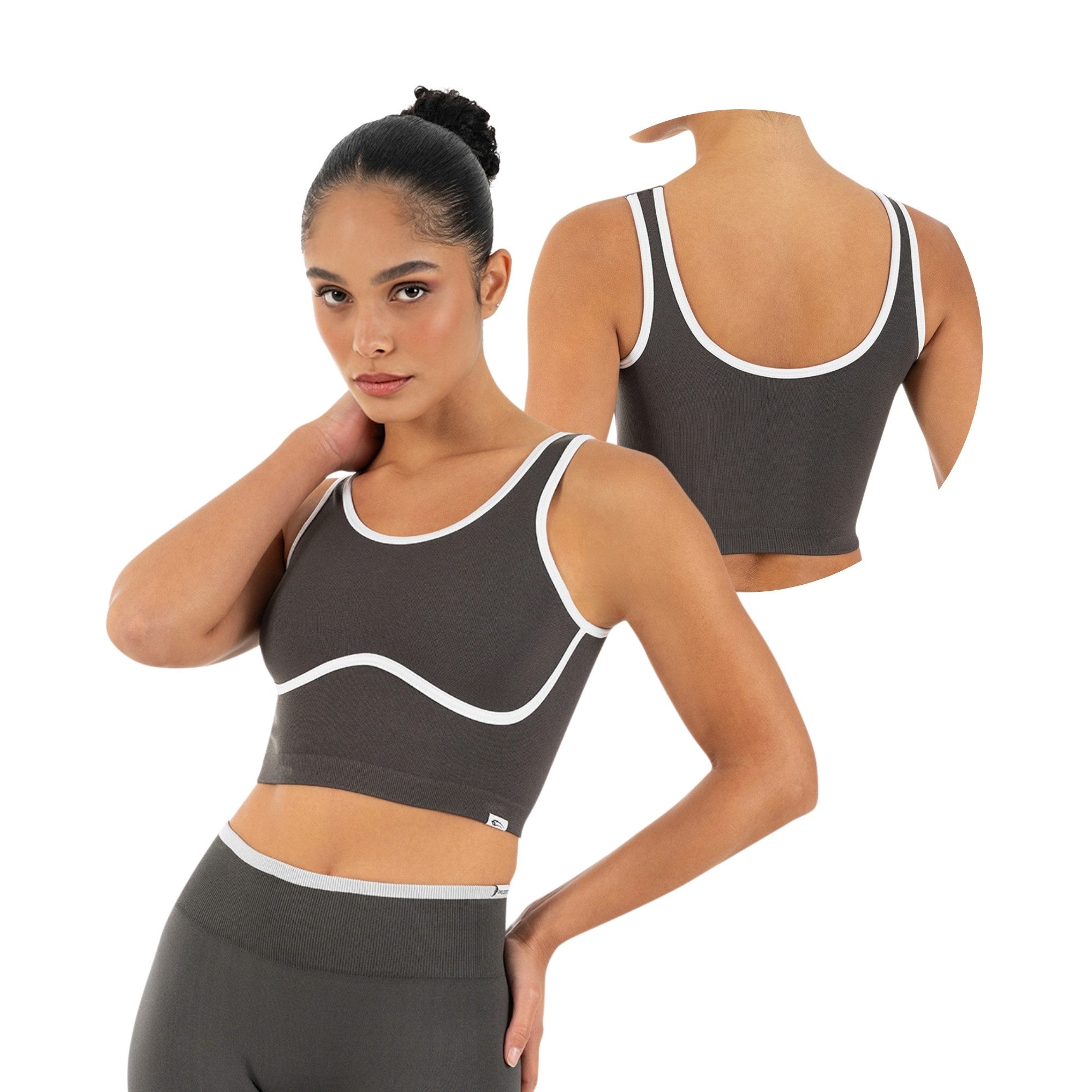 Sport-BH Calen, Bustier Damen, Shaped Fit, Fitness Bra, Gym & Freizeit