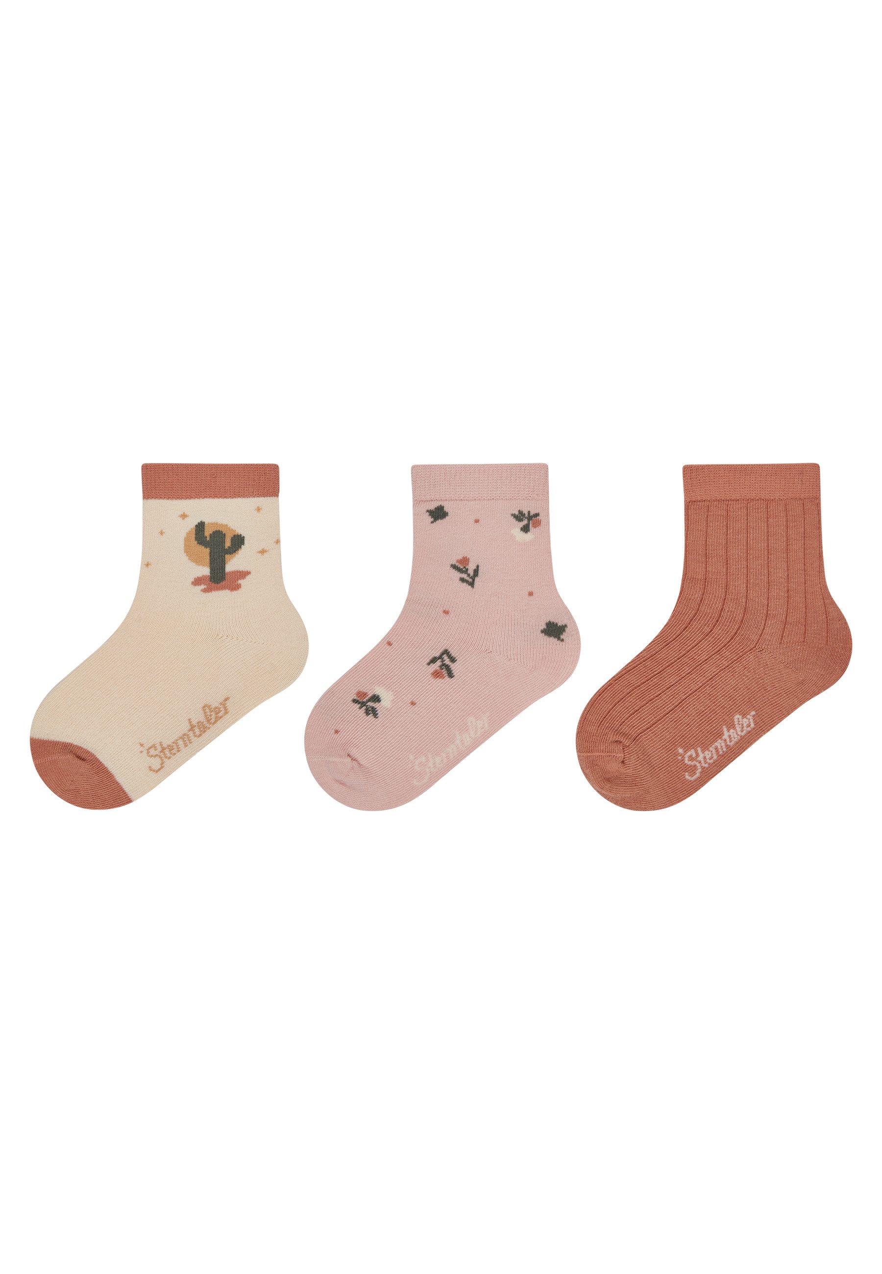 Feinsöckchen Socken 3er-Pack Kaktus