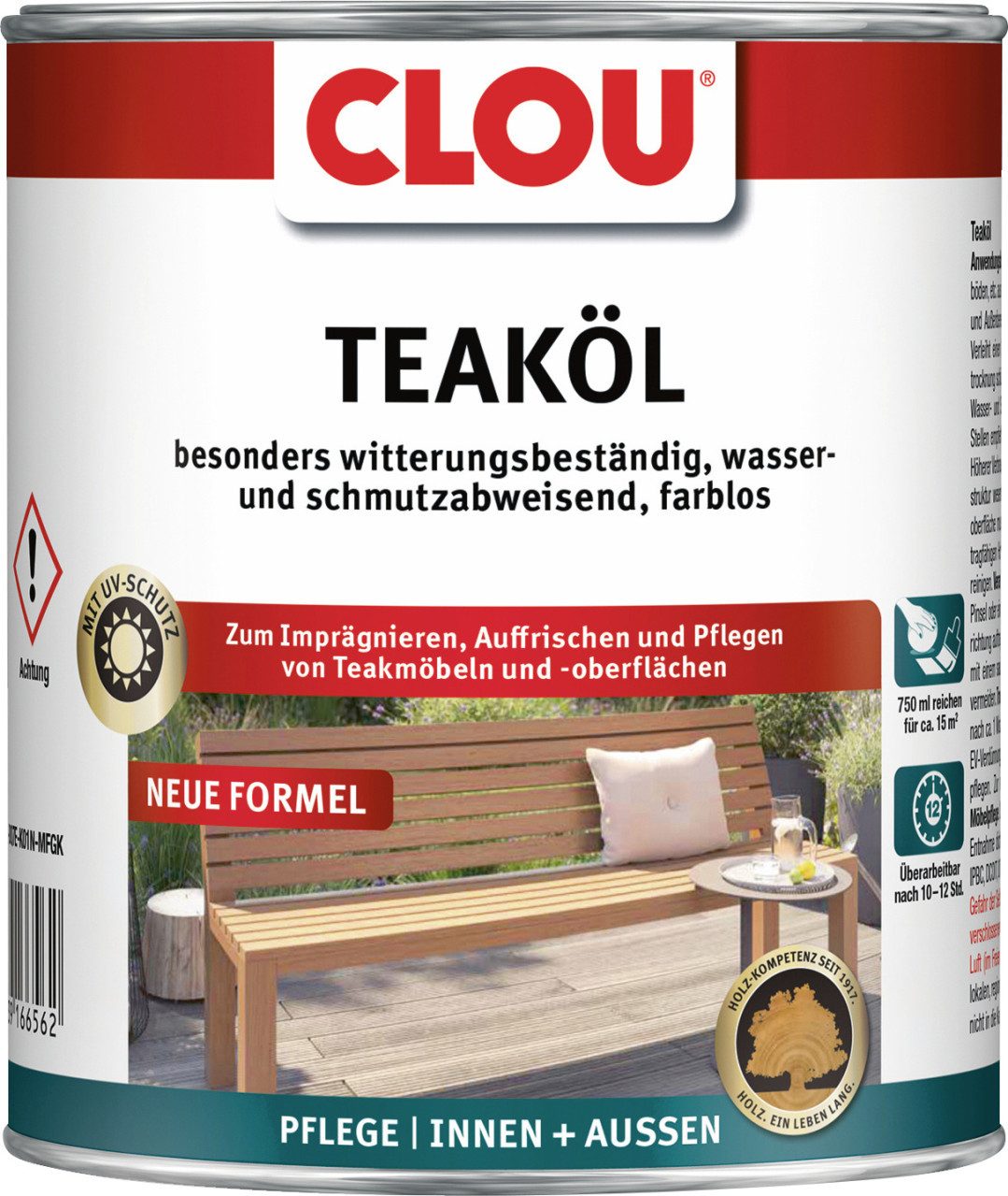 CLOU Hartholzöl Clou Teaköl 750 ml farblos