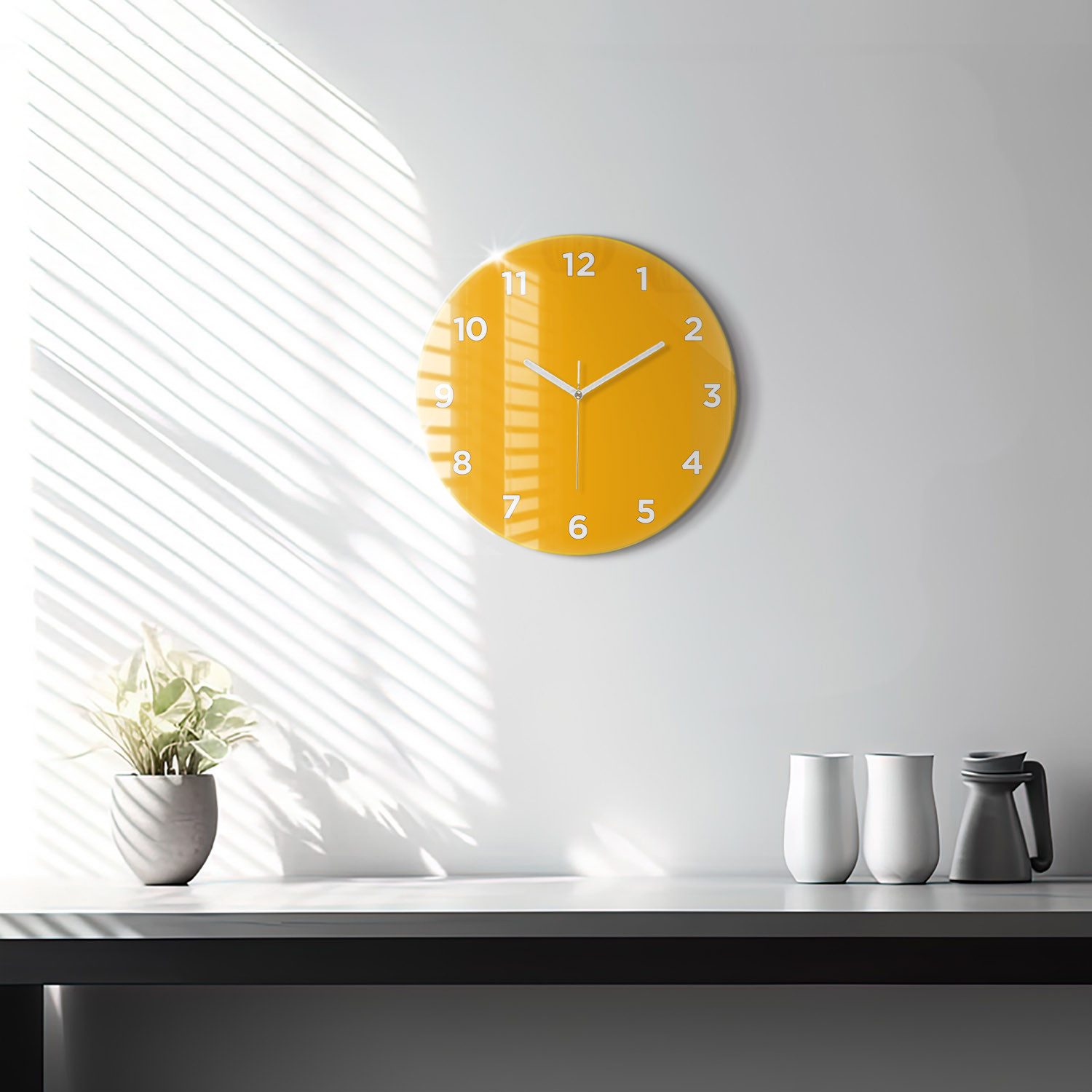 Tulup Wanduhr Wanduhr Glasrunde Uhr Moderne günstig online kaufen