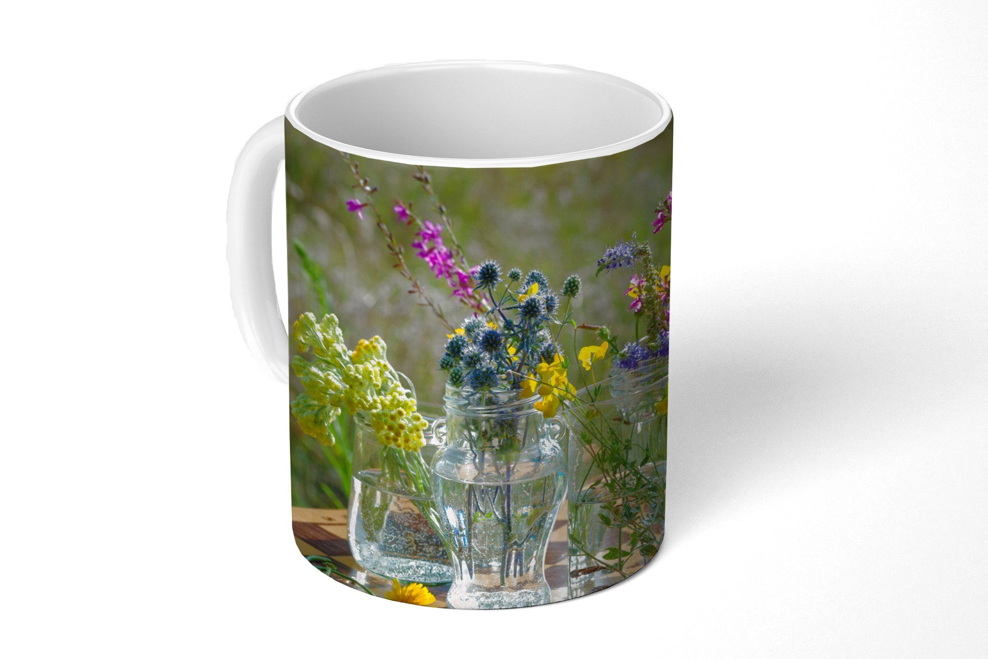 MuchoWow Tasse Vase - Blumen Becher, Keramik, Geschenk Teetasse, - Teetasse, Farben, Kaffeetassen