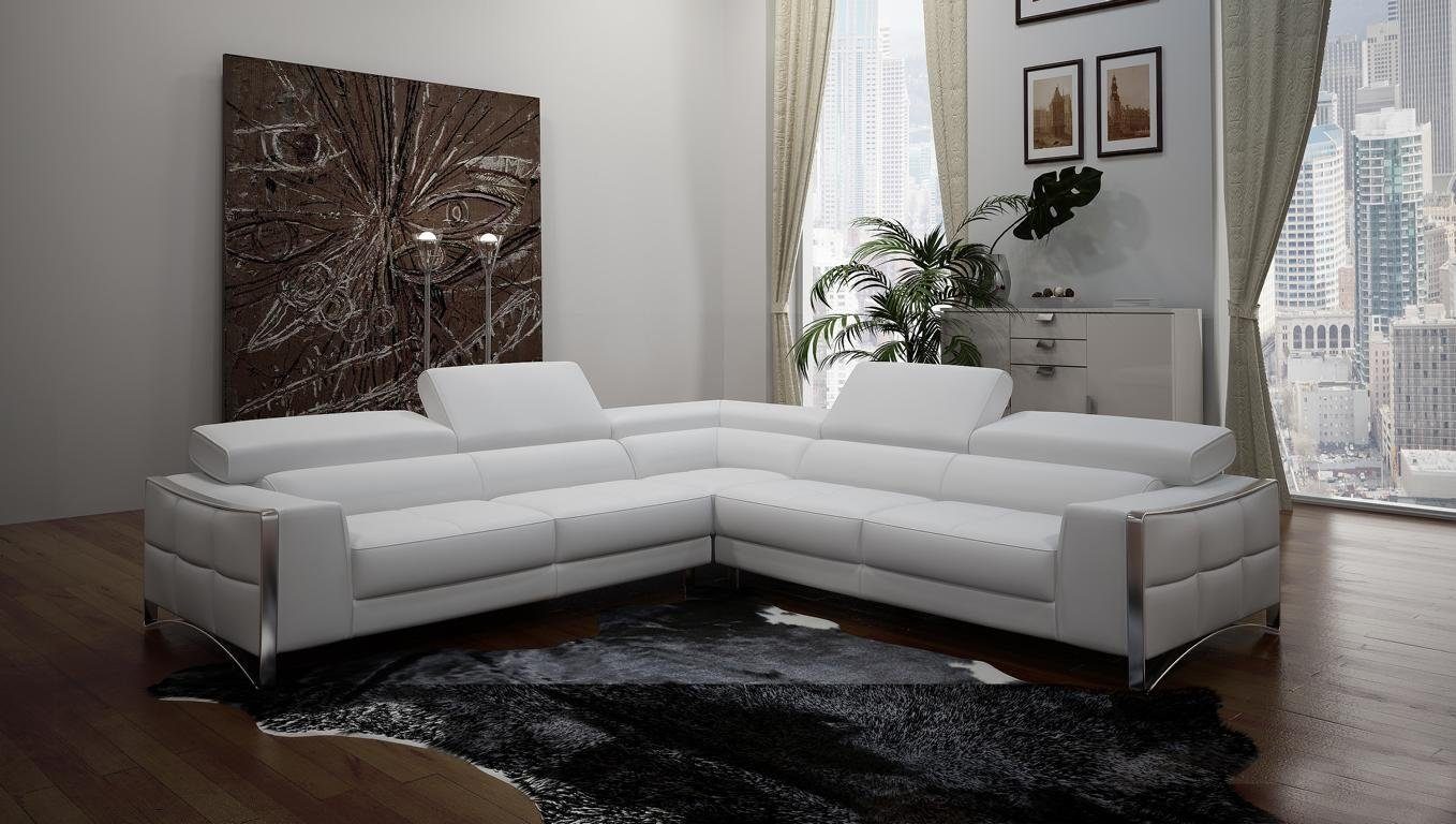 JVmoebel Ecksofa Ledersofa Couch Wohnlandschaft Eck Design Modern Sofa 1504B