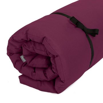 Welltouch Meditationskissen Shiatsumatte mit festem Bezug 100x200 cm, aubergine, 4 lagig