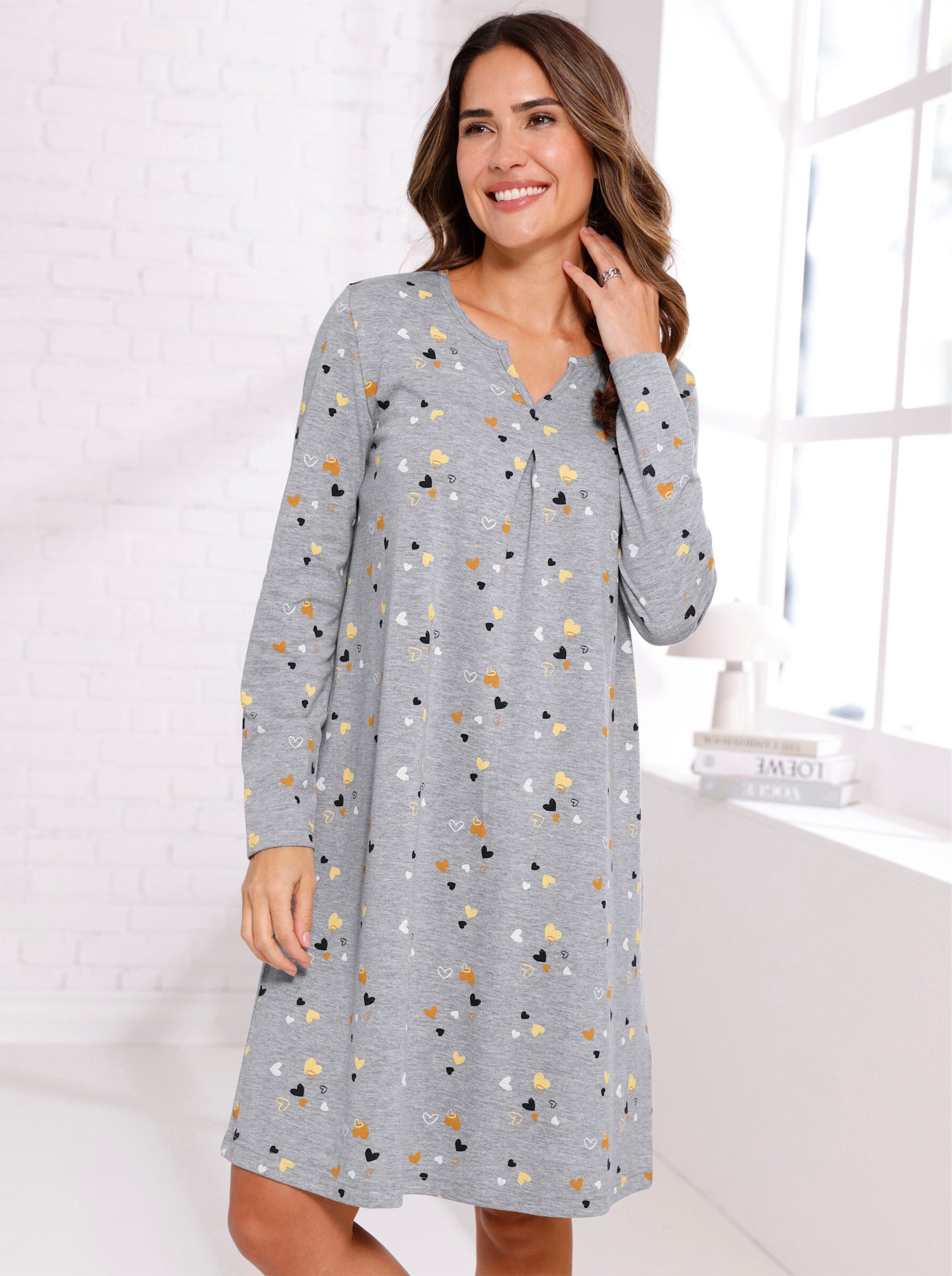 Sieh an! Nachthemd Nachthemd Langarm .