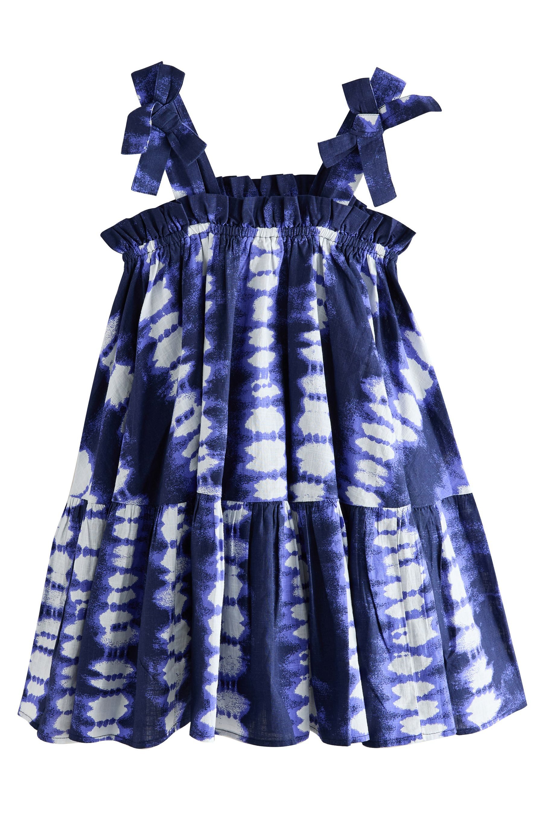 Next Sommerkleid Sommerkleid mit Trägern und Schleife (1-tlg)