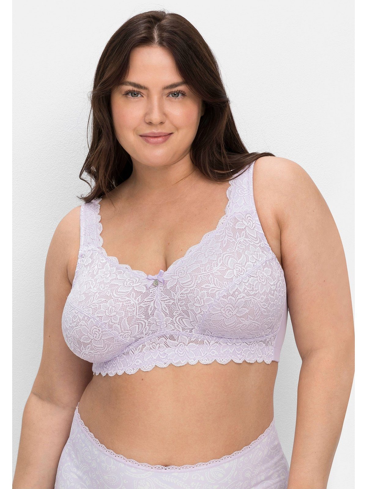 Sheego Bügelloser BH Große Größen aus zarter Vollspitze, mit Meshfutter