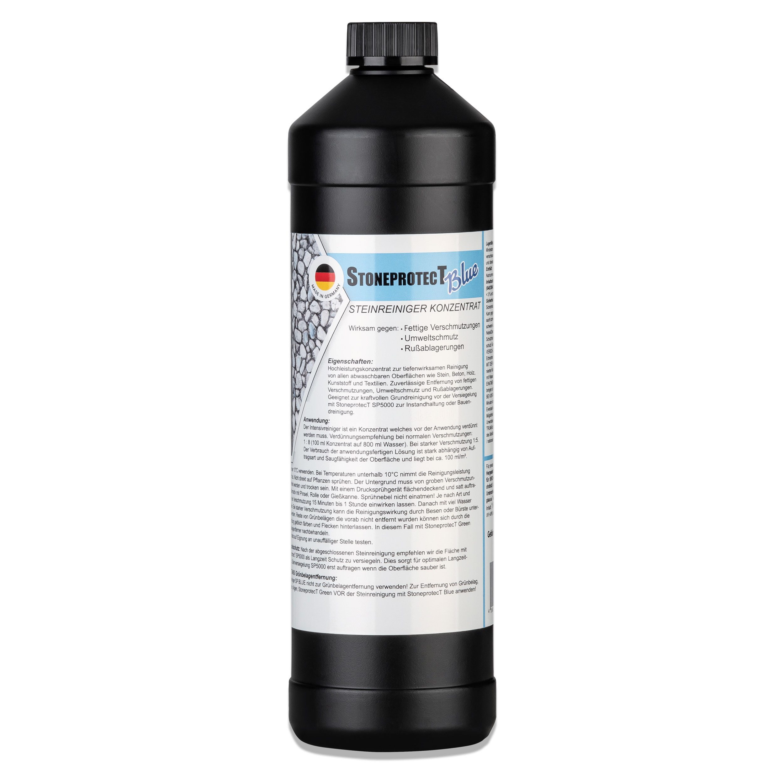 StoneprotecT SPBLUE Konzentrat - 1 Liter - Steinreiniger Naturstein-Reiniger